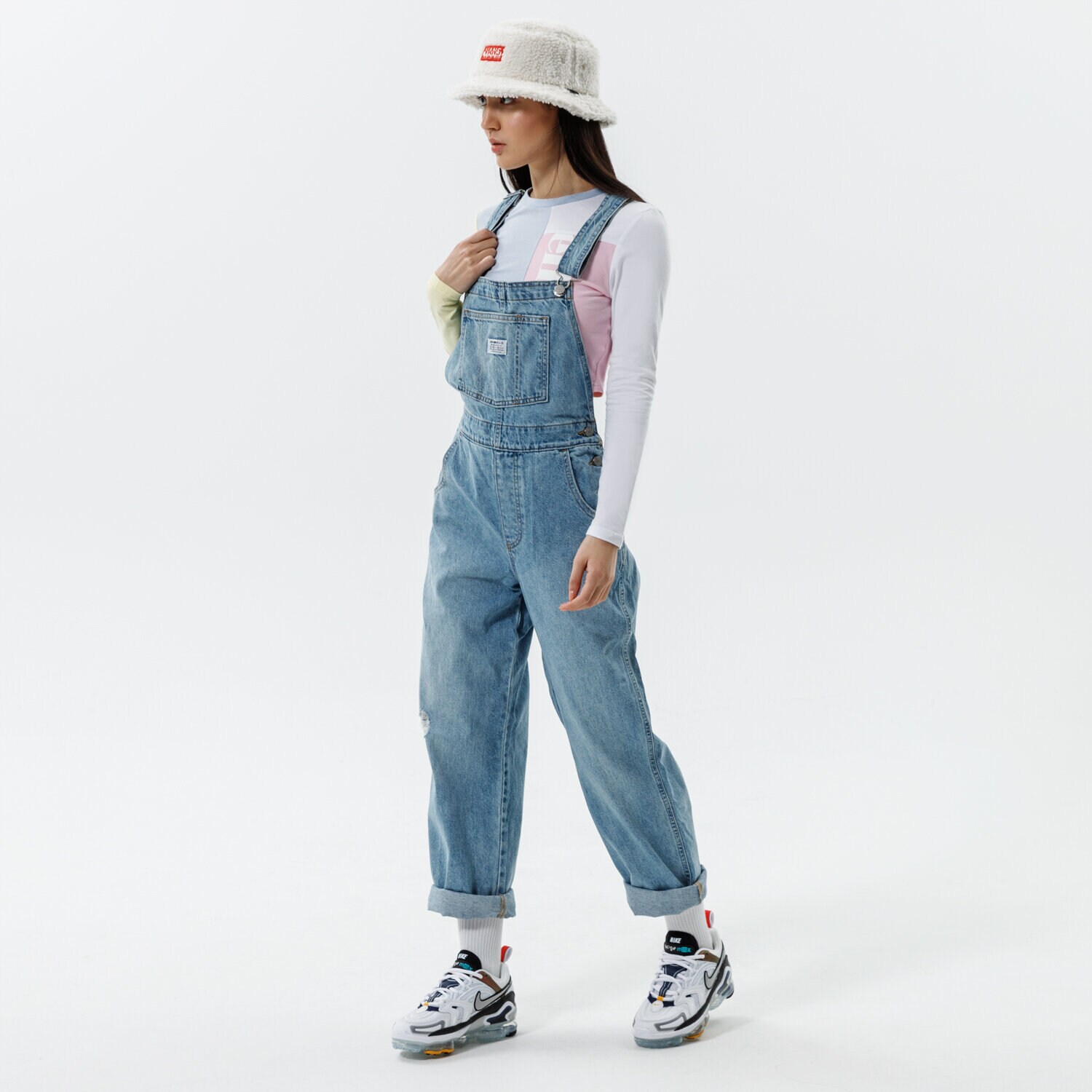 Femei pantaloni LEVI'S PANTALONI  VINTAGE OVERALL 85315-0012 Albastru