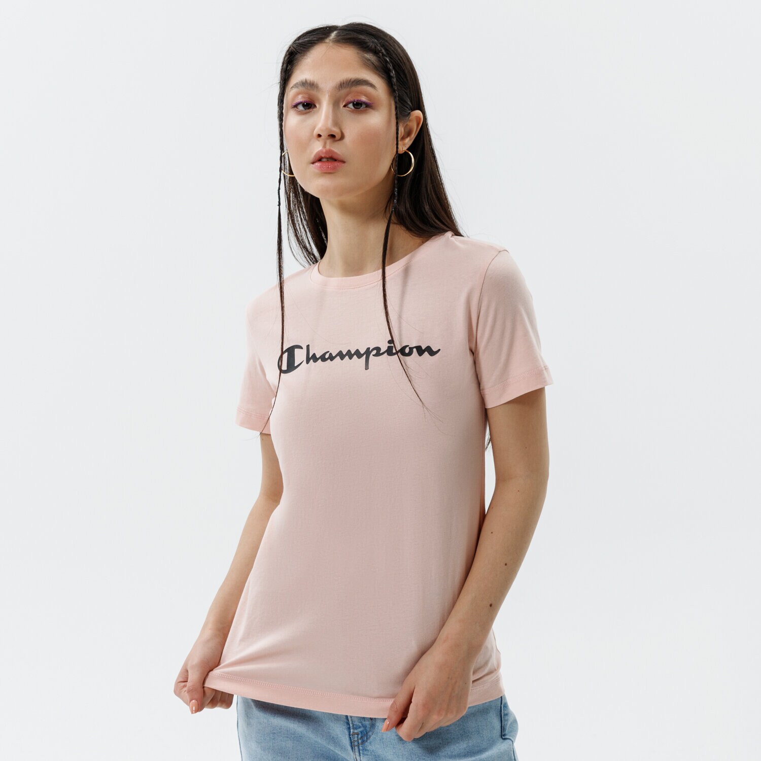 Femei tricou CHAMPION TRICOU CREWNECK TRICOU 113223PS157 Roz