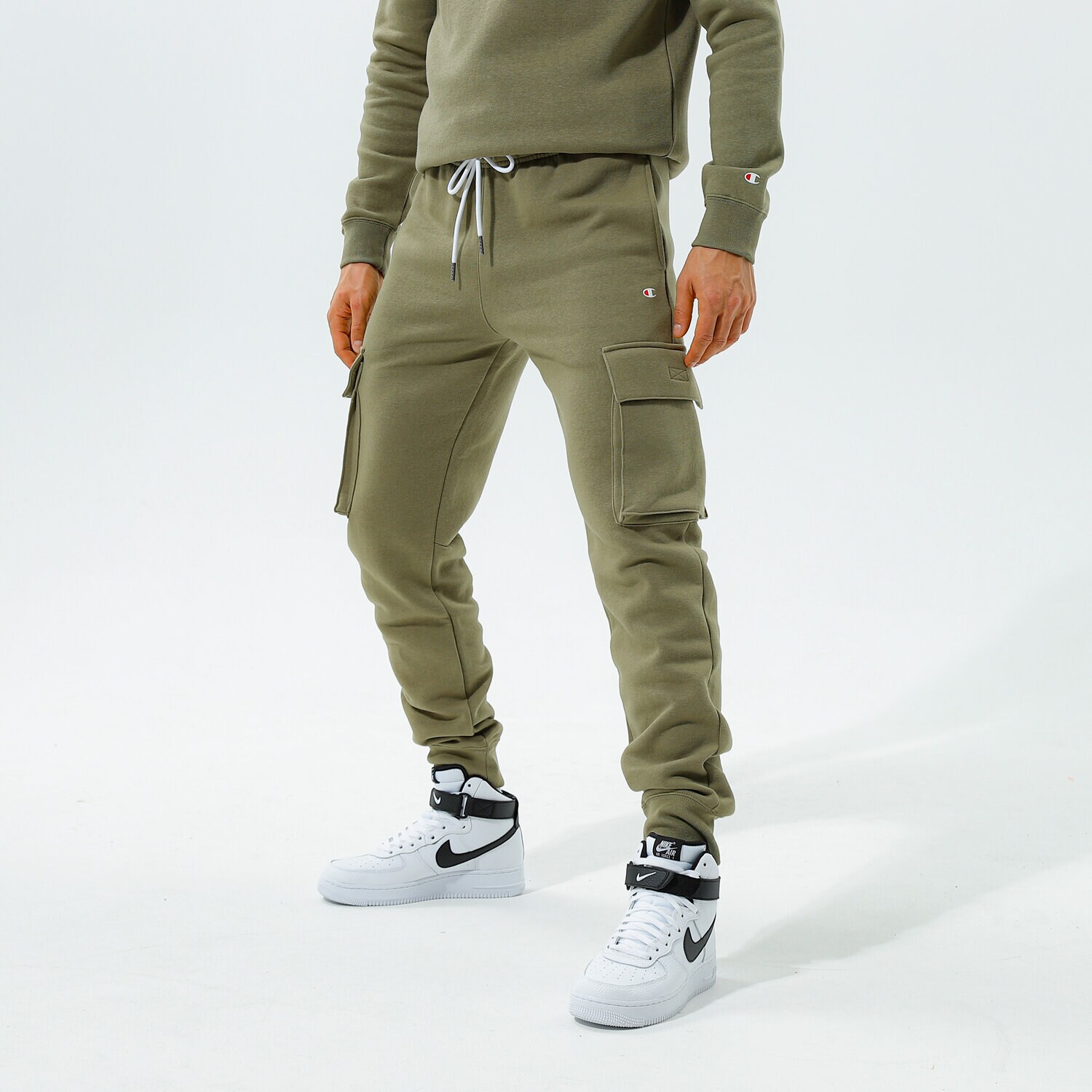 Bărbați pantaloni CHAMPION PANTALONI  RIB CUFF PANTS 216609GS044 Kaki