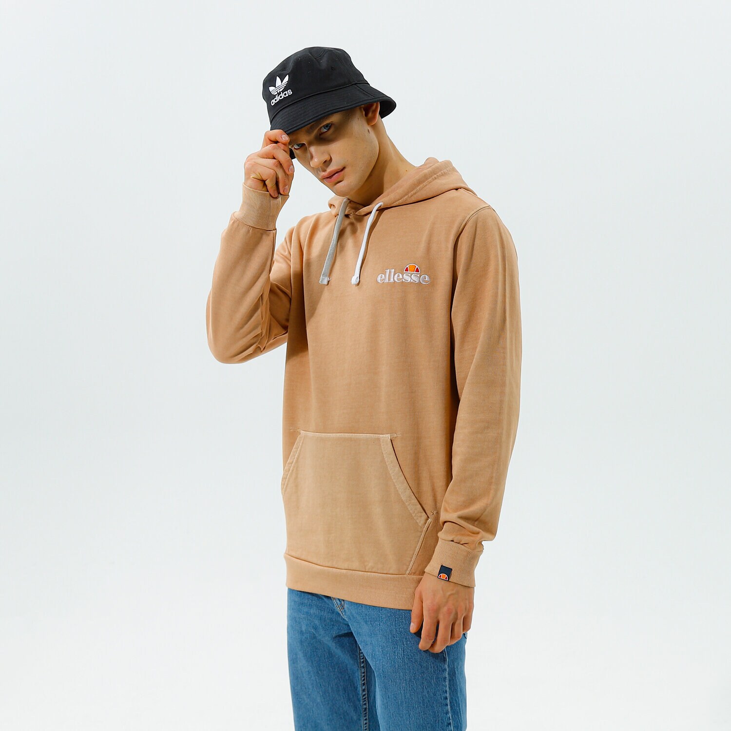 Bărbați bluză ELLESSE BLUZĂ CU GLUGĂ TINCTORIA OH HOODY BEIGE SHK13144214 Bej