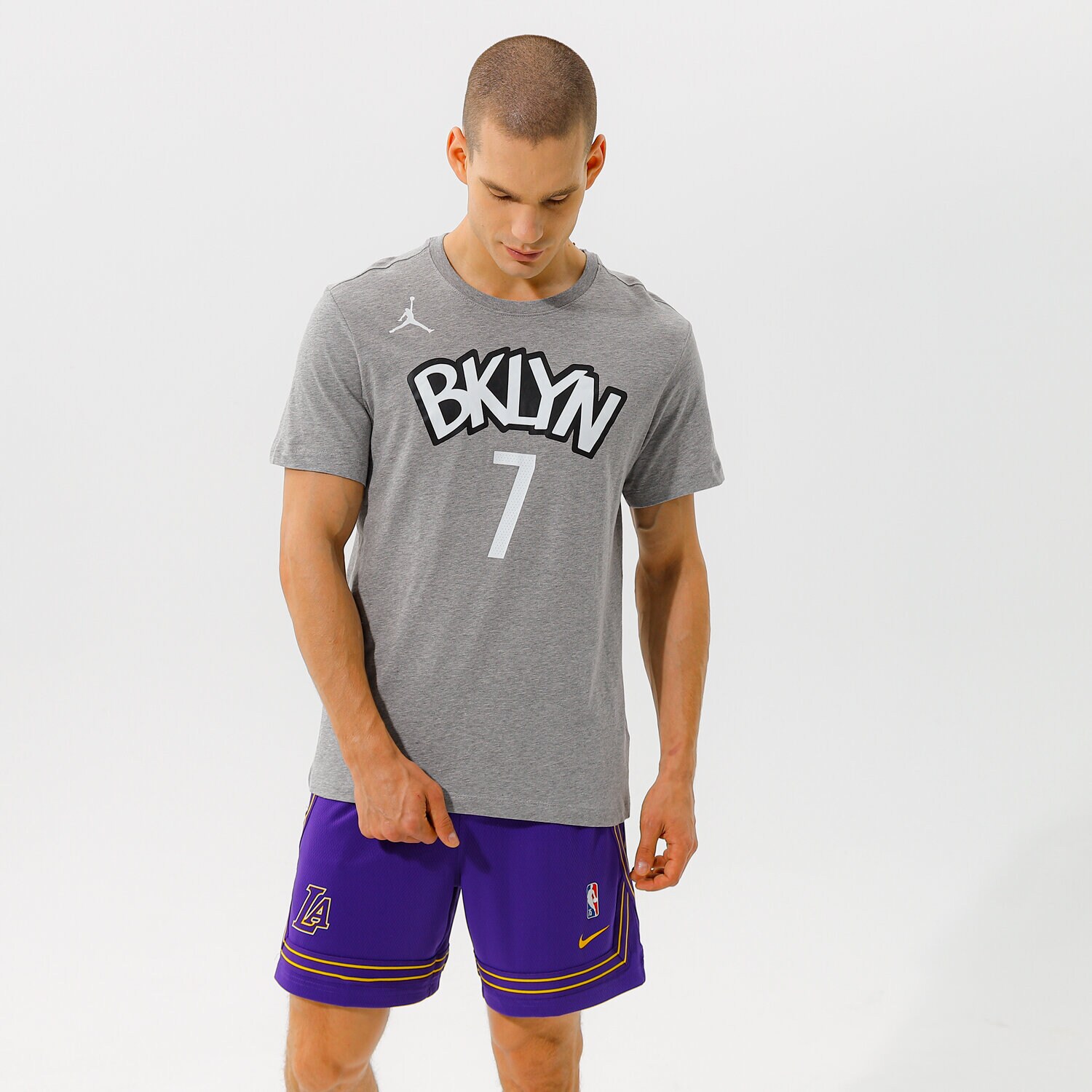 Bărbați tricou NIKE TRICOU NETS STATEMENT EDITION NBA CV9962-064 Gri