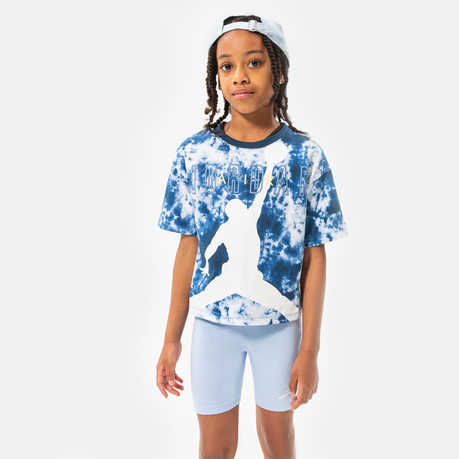Copii tricou JORDAN TRICOU SKY DYE JUMPMAN TEE GIRL 45B550-BAJ Albastru