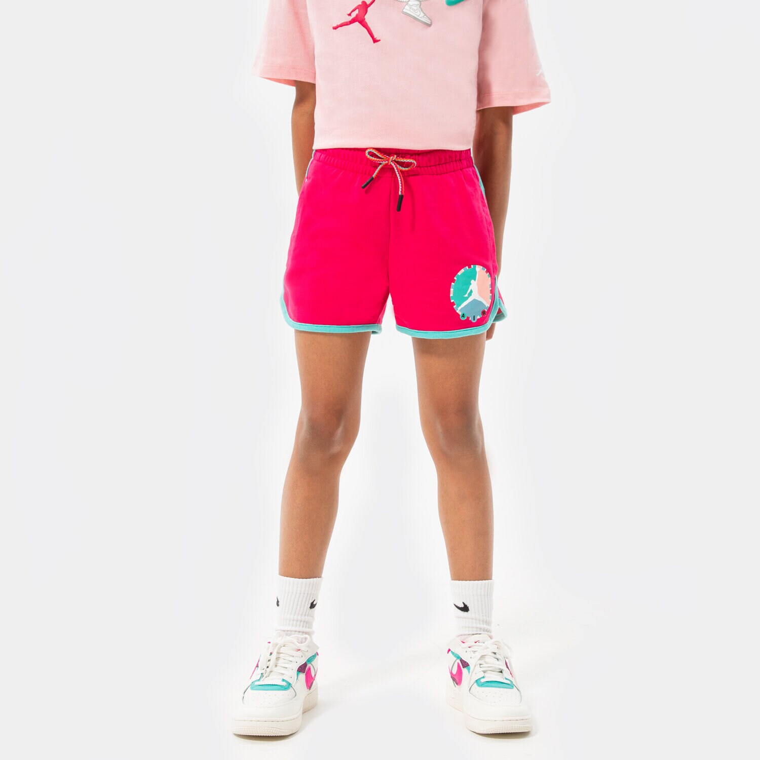 Pantaloni scurți și rochii pentru copii JORDAN PANTALONI SCURȚI GIRLS BFF SHORT GIRL 45B513-A4Y Roz