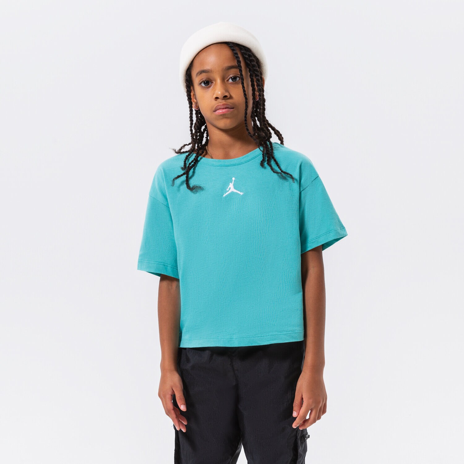 Copii tricou JORDAN TRICOU JORDAN ESSENTIALS TEE GIRL 45A770-B5P Verde
