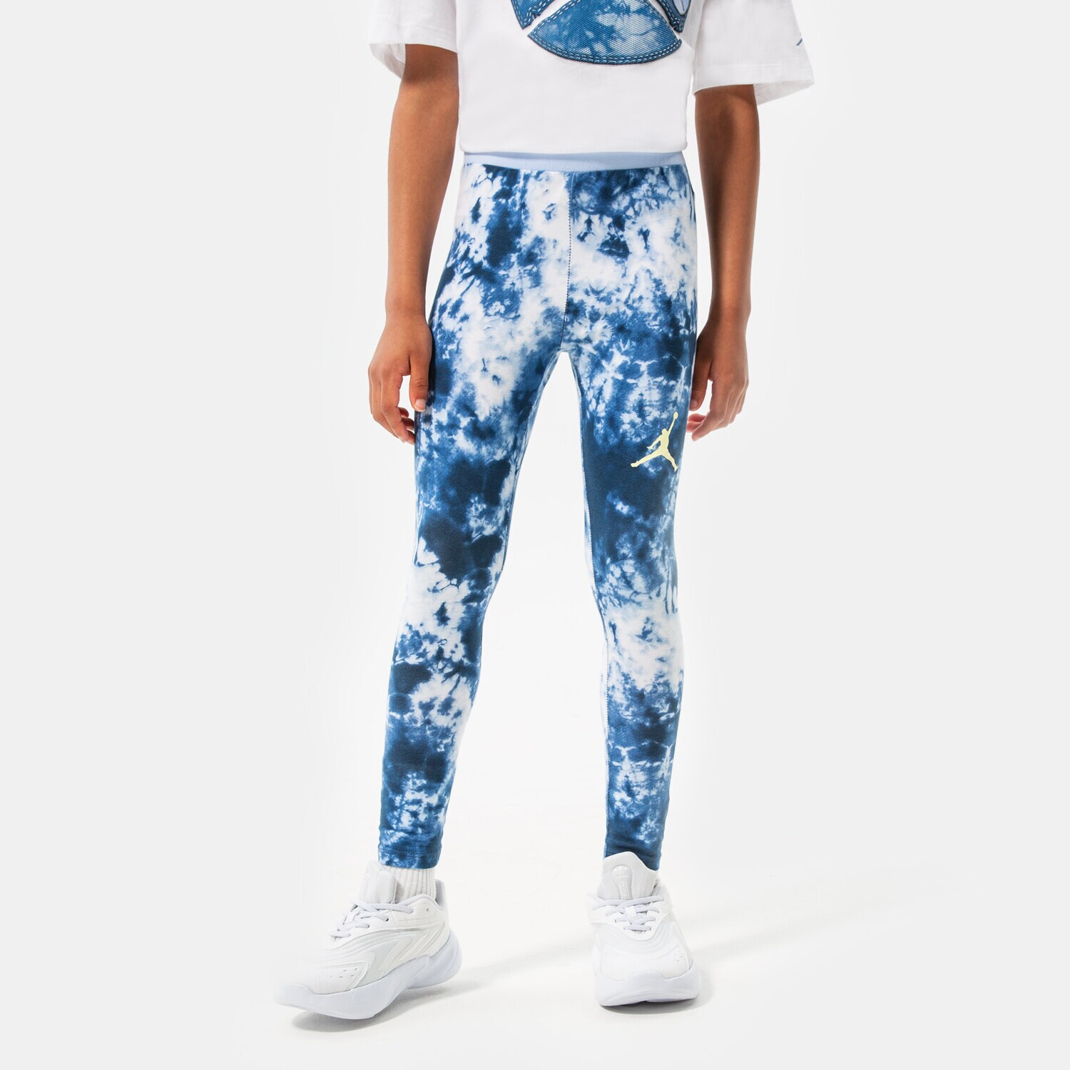 Pantaloni pentru copii JORDAN PANTALONI  CLOUD DYE LEGGING GIRL 45B518-BAJ Albastru