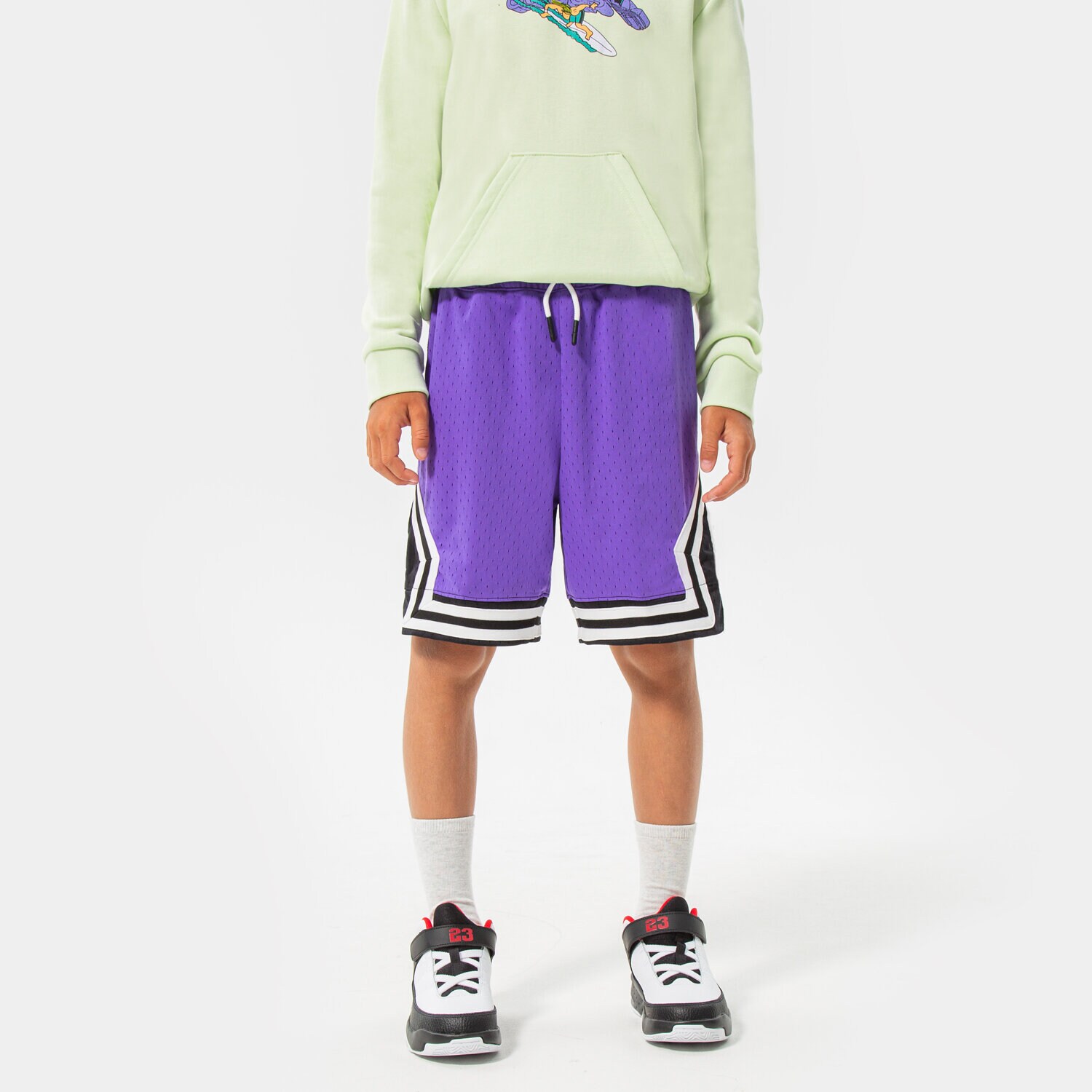 Pantaloni scurți și rochii pentru copii JORDAN PANTALONI SCURȚI AIR DIAMOND SHORT BOY 95B136-P0Q Violet