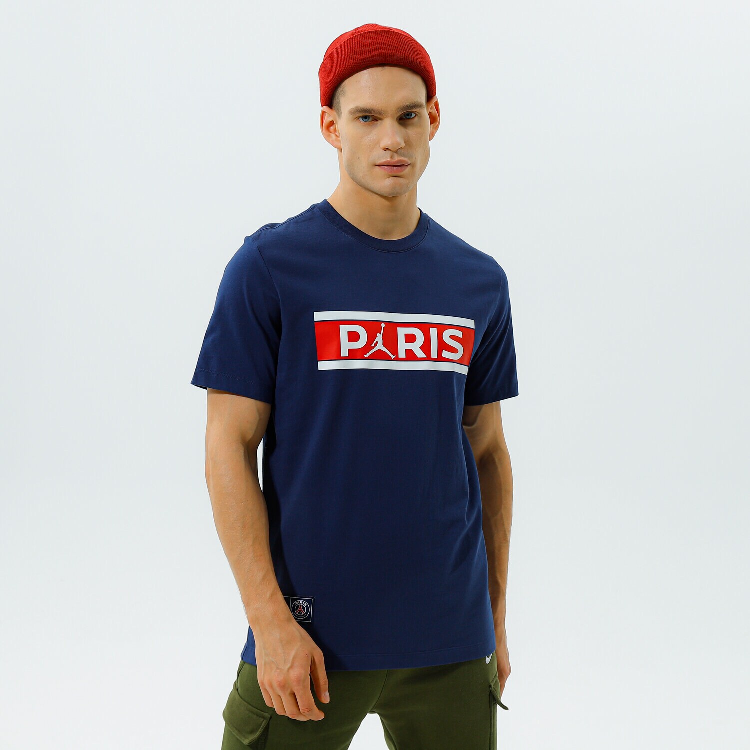 Bărbați tricou JORDAN TRICOU PARIS SAINT-GERMAIN WORDMARK DB6510-410 Bleumarin