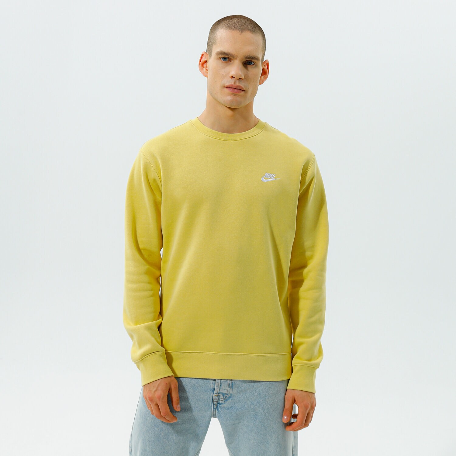 Bărbați bluză NIKE BLUZĂ SPORTSWEAR CLUB FLEECE BV2662-700 Galben