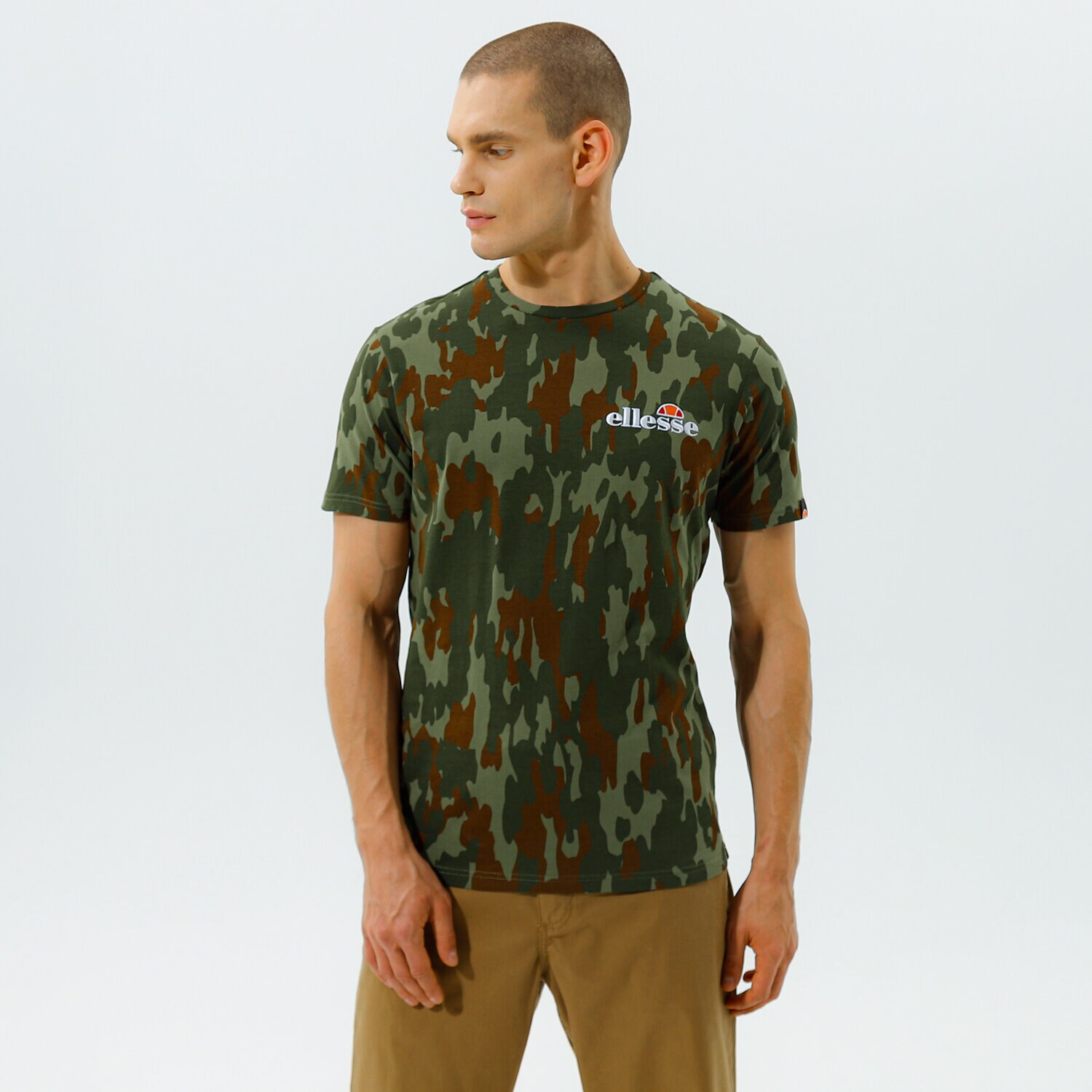 Bărbați tricou ELLESSE TRICOU VOODOO CAMO TEE KHA SHK12434506 Kaki