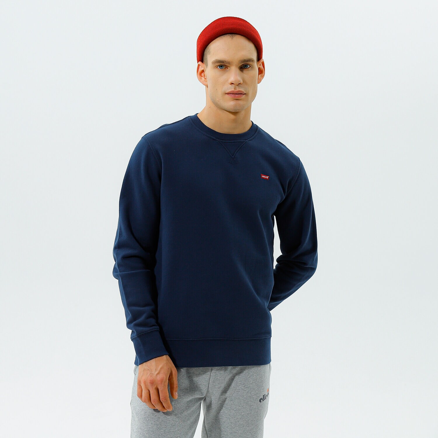 Bărbați bluză LEVI'S BLUZĂ NEW ORIGINAL CREW 359090001 Bleumarin