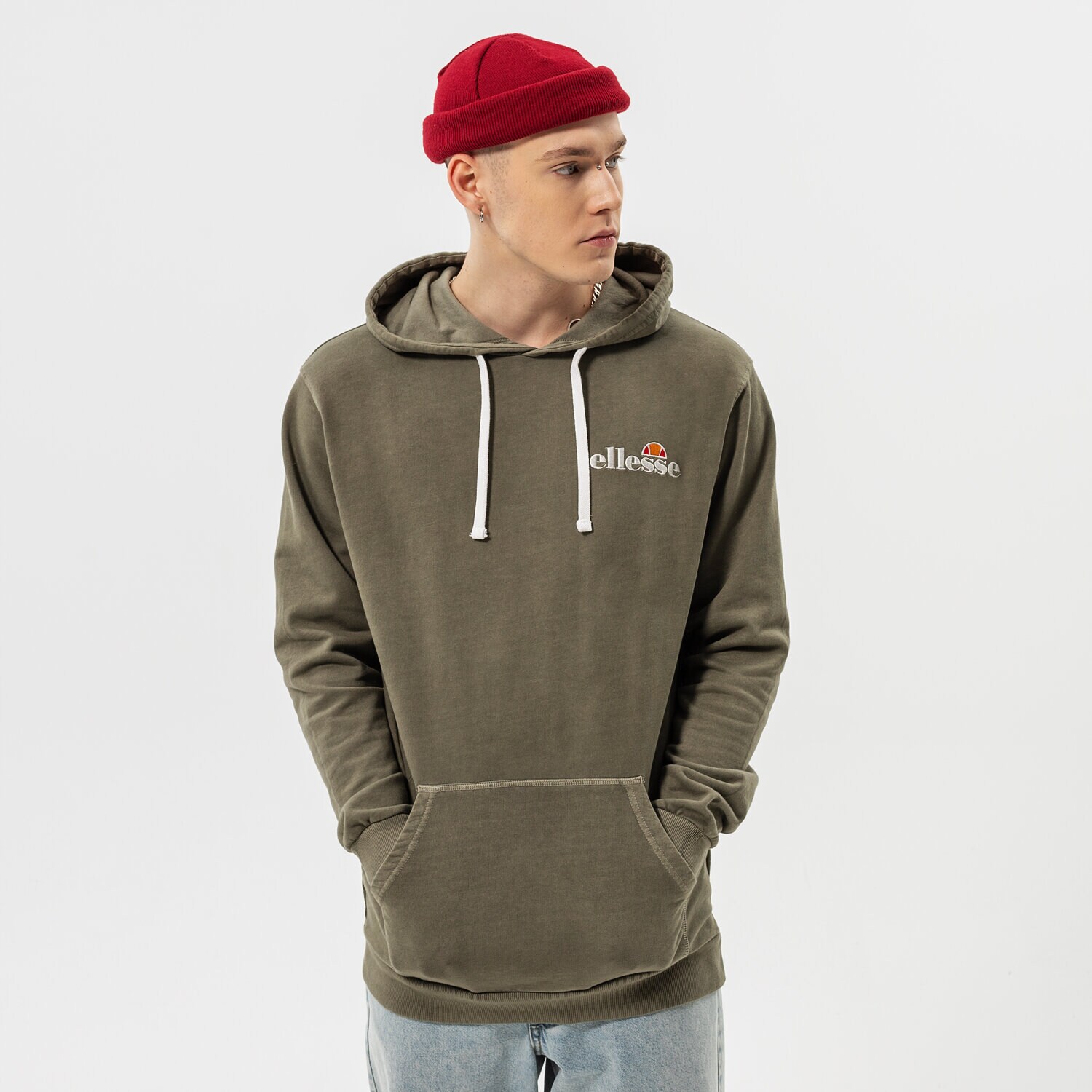 Bărbați bluză ELLESSE BLUZĂ CU GLUGĂ TINCTORIA OH HOODY KHA SHK13144506 Kaki
