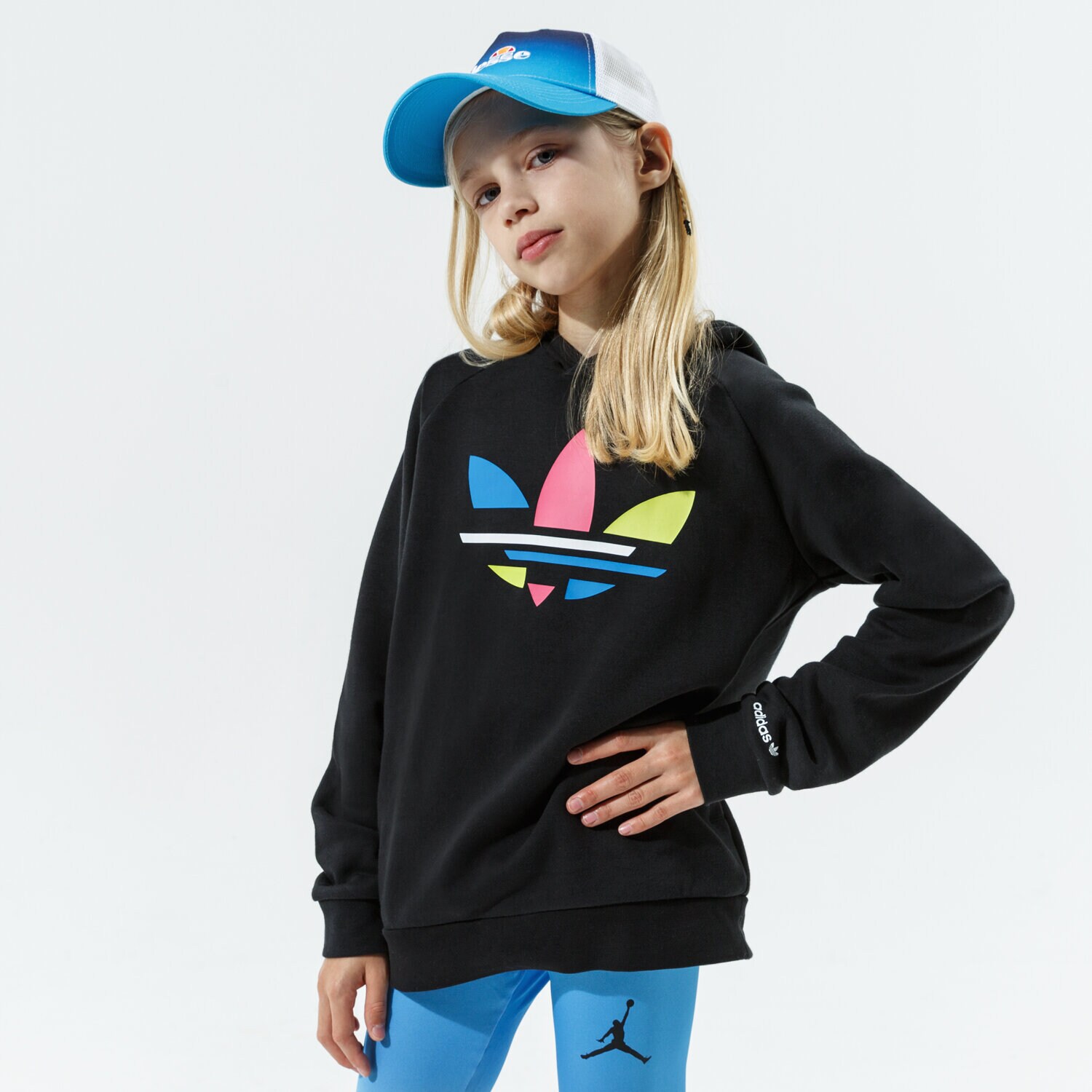 Copii bluză ADIDAS BLUZĂ CU GLUGĂ HOODIE GIRL H32388 Negru