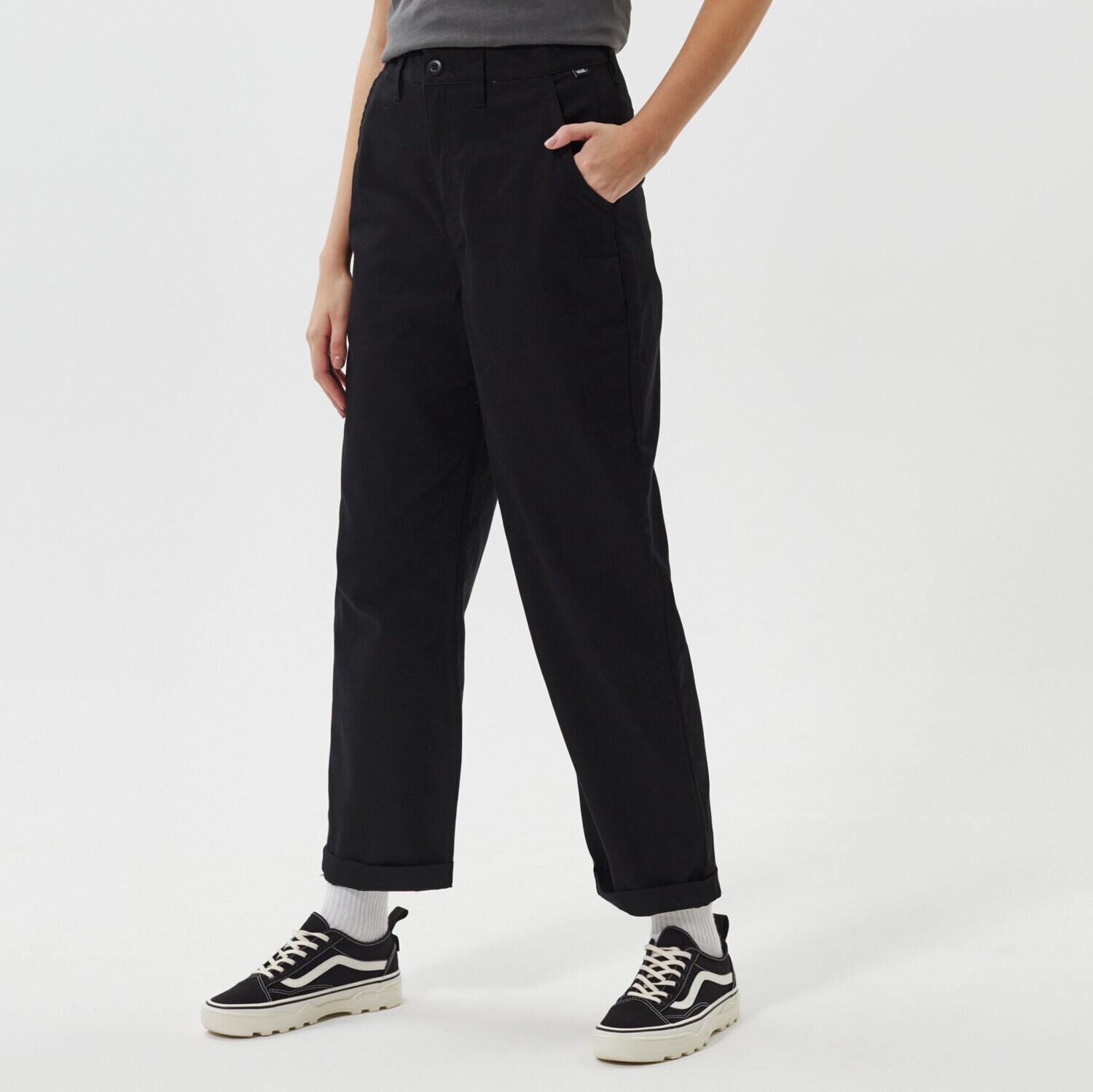 Femei pantaloni VANS PANTALONI  AUTHENTIC WMN CHINO VN0A5JOHBLK1 Negru