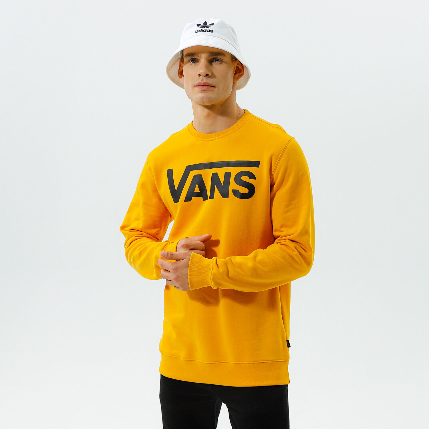 Bărbați bluză VANS BLUZĂ VANS CLASSIC CREW II VN0A456ALSV1 Galben