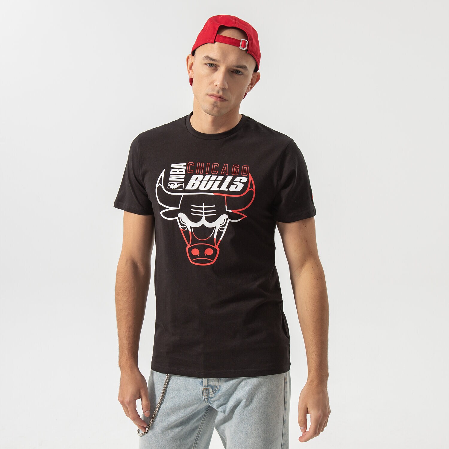 Bărbați tricou NEW ERA TRICOU TEE BULLS BLK 13051082 Negru