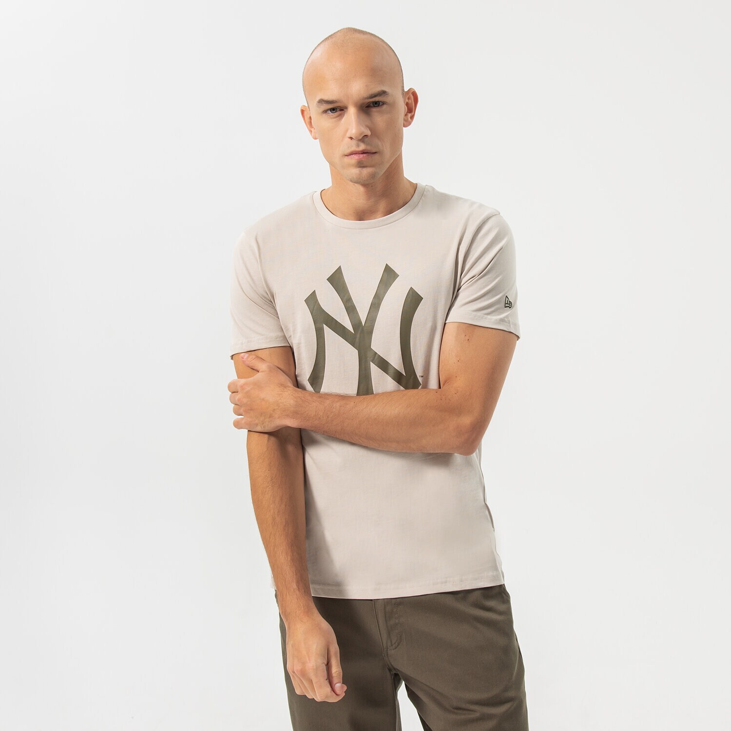 Bărbați tricou NEW ERA TRICOU TEAM LOGO NYY STN 12893127 Bej