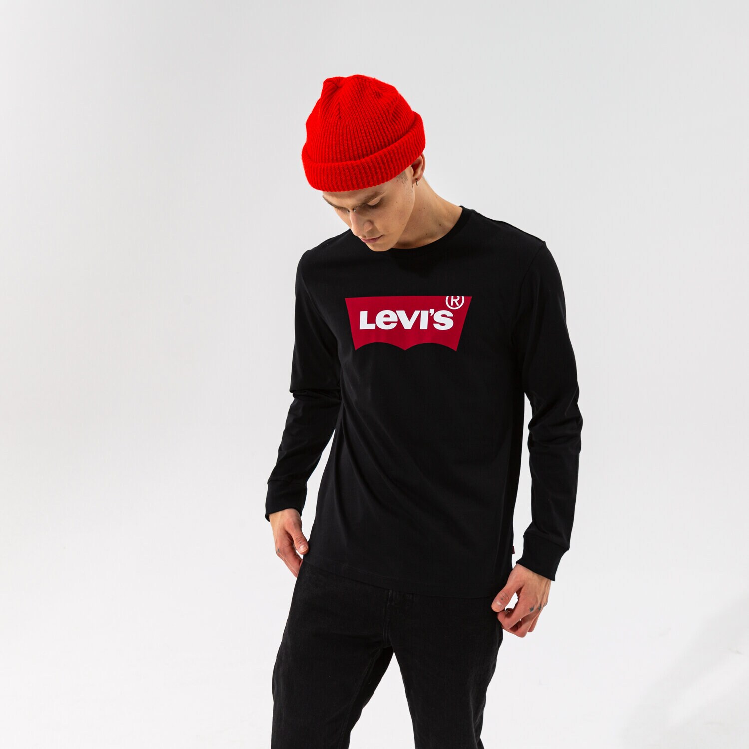 Bărbați tricou LEVI'S TRICOU LS STD GRAPHIC TEE 360150013 Negru