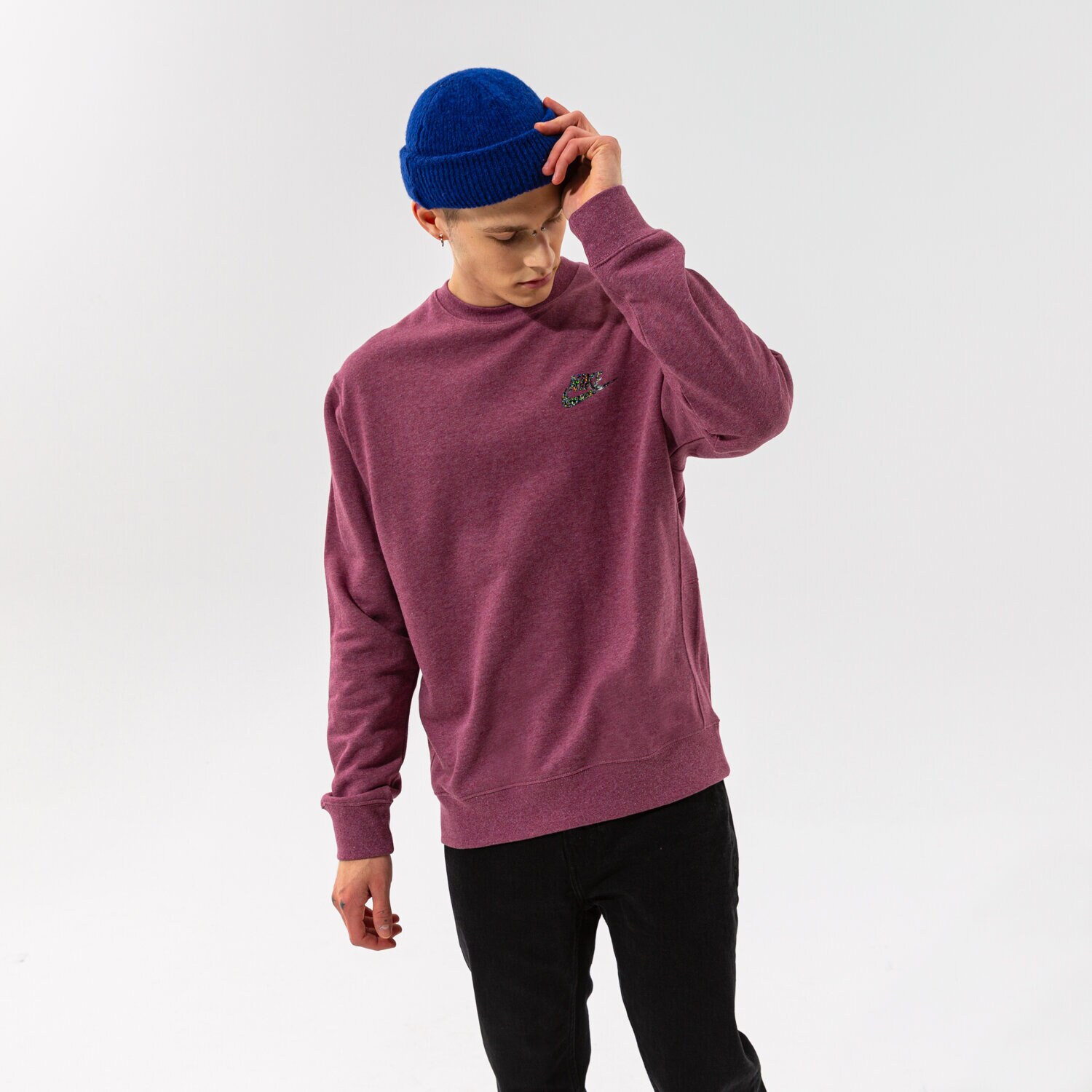 Bărbați bluză NIKE BLUZĂ M NSW SPE+ SB CRW REVIVAL DD7045-533 Maro
