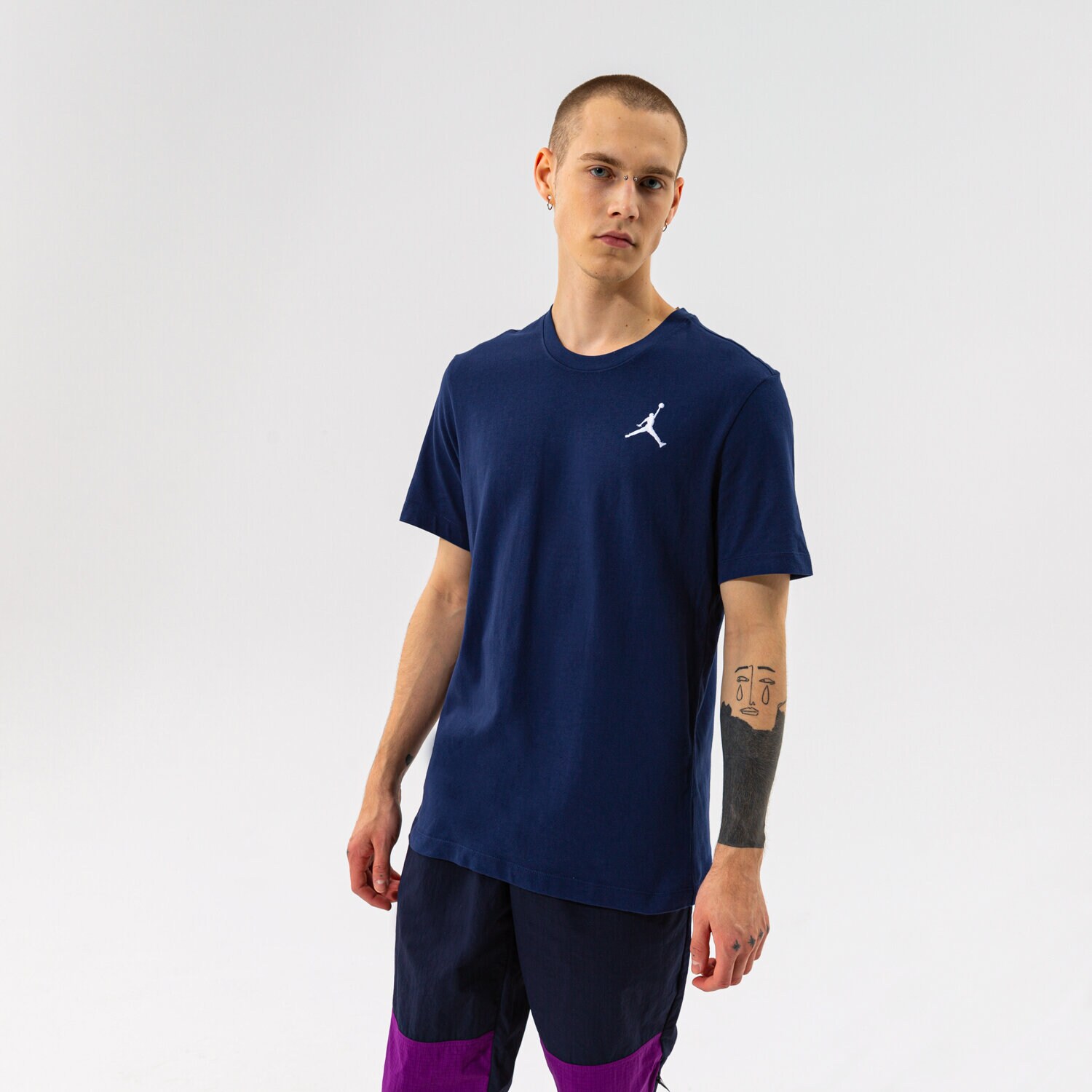 Bărbați tricou JORDAN TRICOU M J JUMPMAN EMB SS CREW DC7485-410 Bleumarin