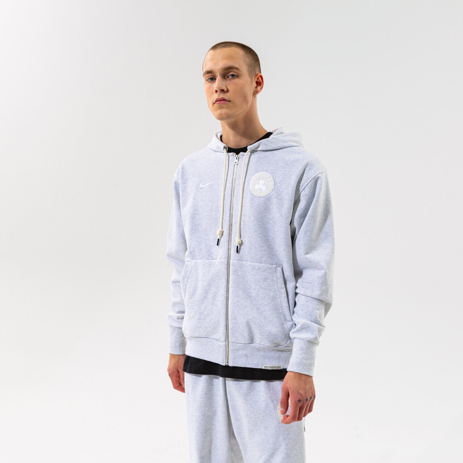 Bărbați bluză NIKE BLUZĂ CU GLUGĂ BOS M NK DF STD ISSUE HD FZ NBA DB1072-051 Gri