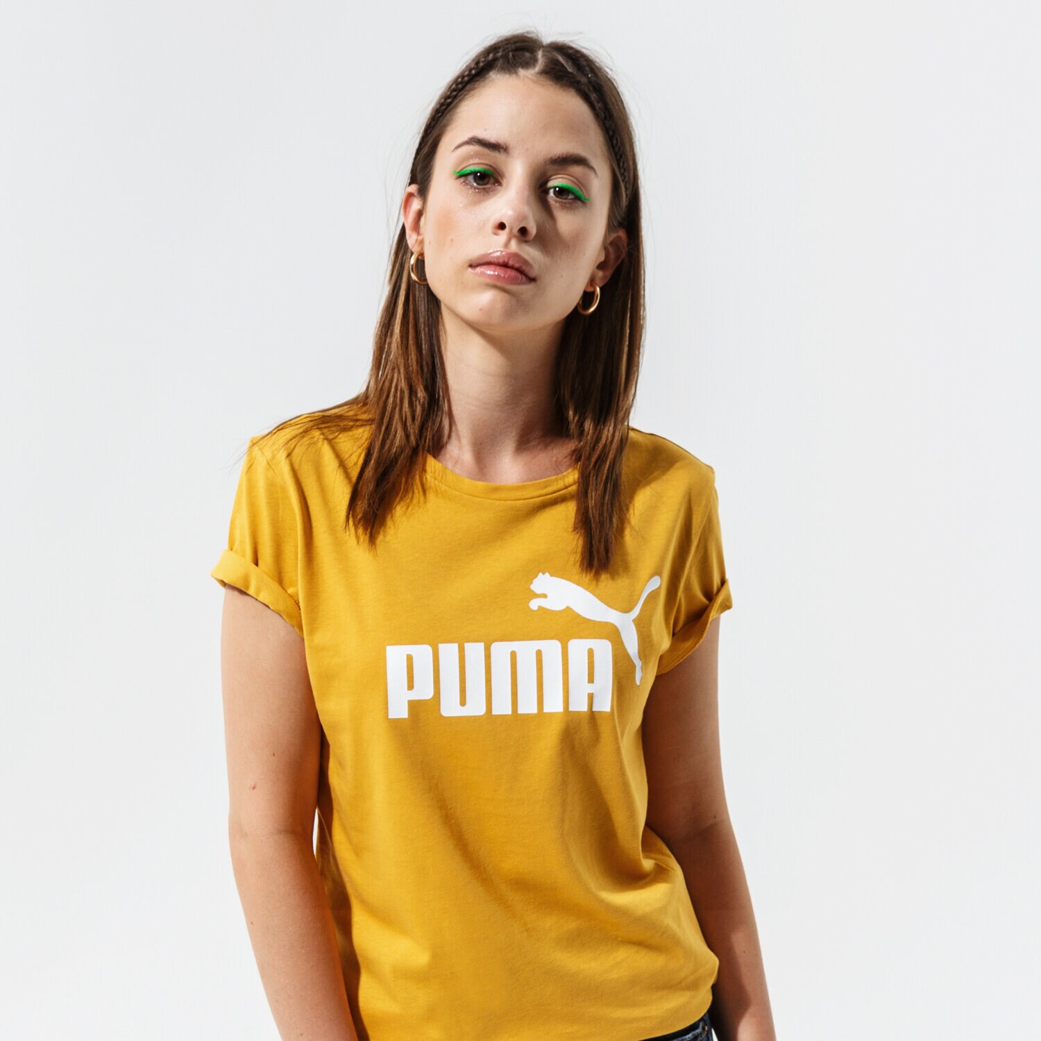 Femei tricou PUMA TRICOU ESS LOGO TEE (S) - MINERAL YELLOW 58677537 Galben