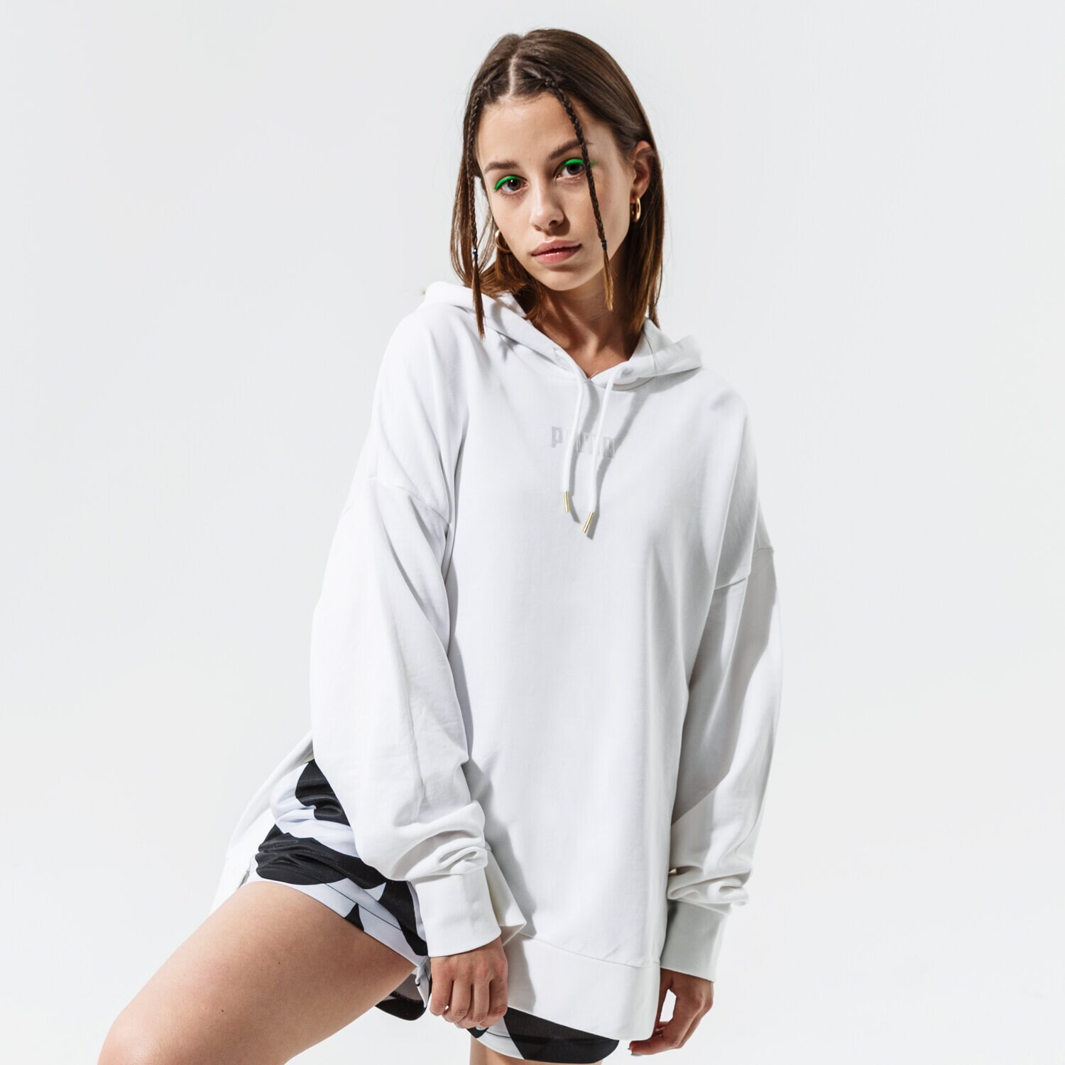 Femei bluză PUMA BLUZĂ CU GLUGĂ HER HOODIE TR - PUMA WHITE 58951902 Alb