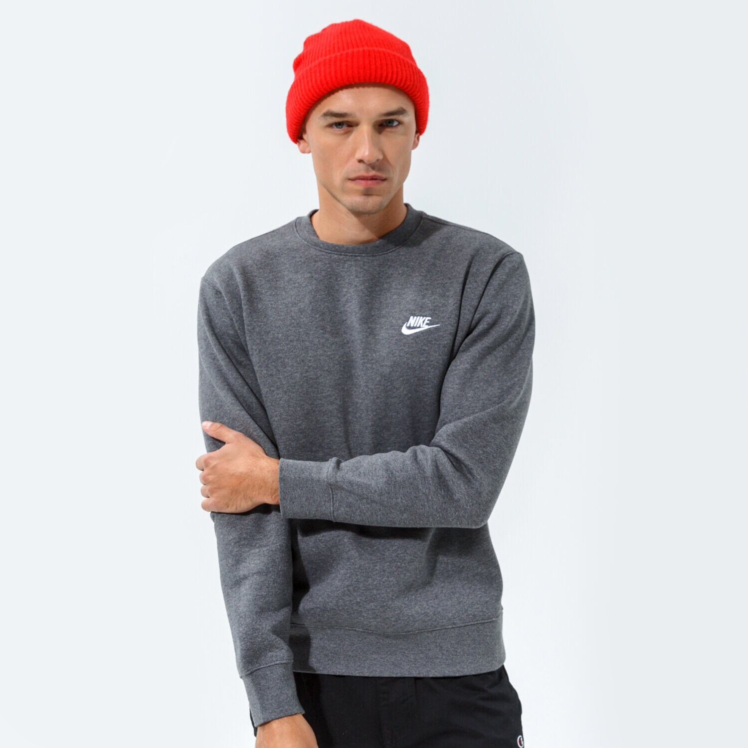 Bărbați bluză NIKE BLUZĂ SPORTSWEAR CLUB FLEECE BV2662-071 Gri