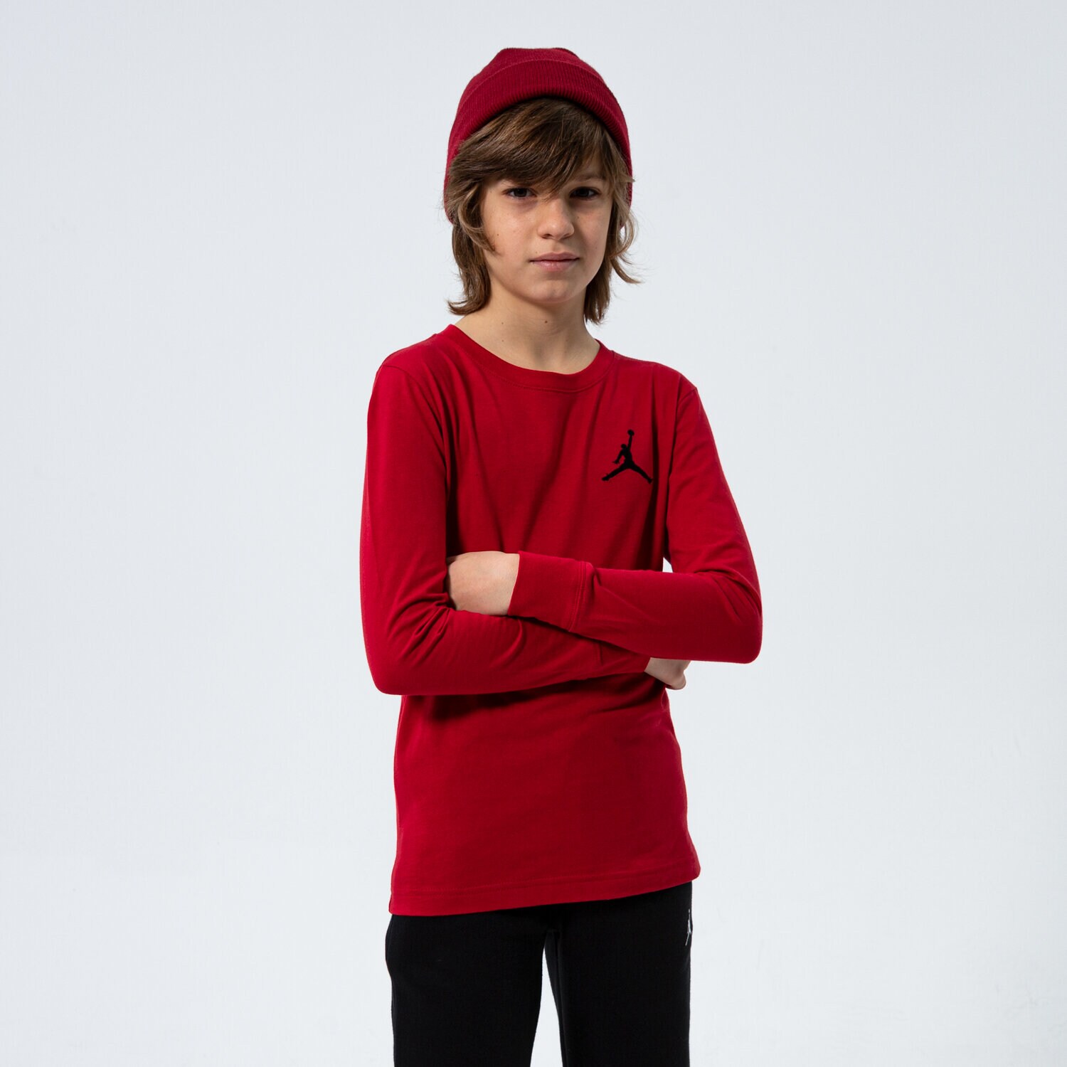 Copii tricou JORDAN TRICOU JUMPMAN AIR EMROIDERY BOY 95A903-R78 Roșu
