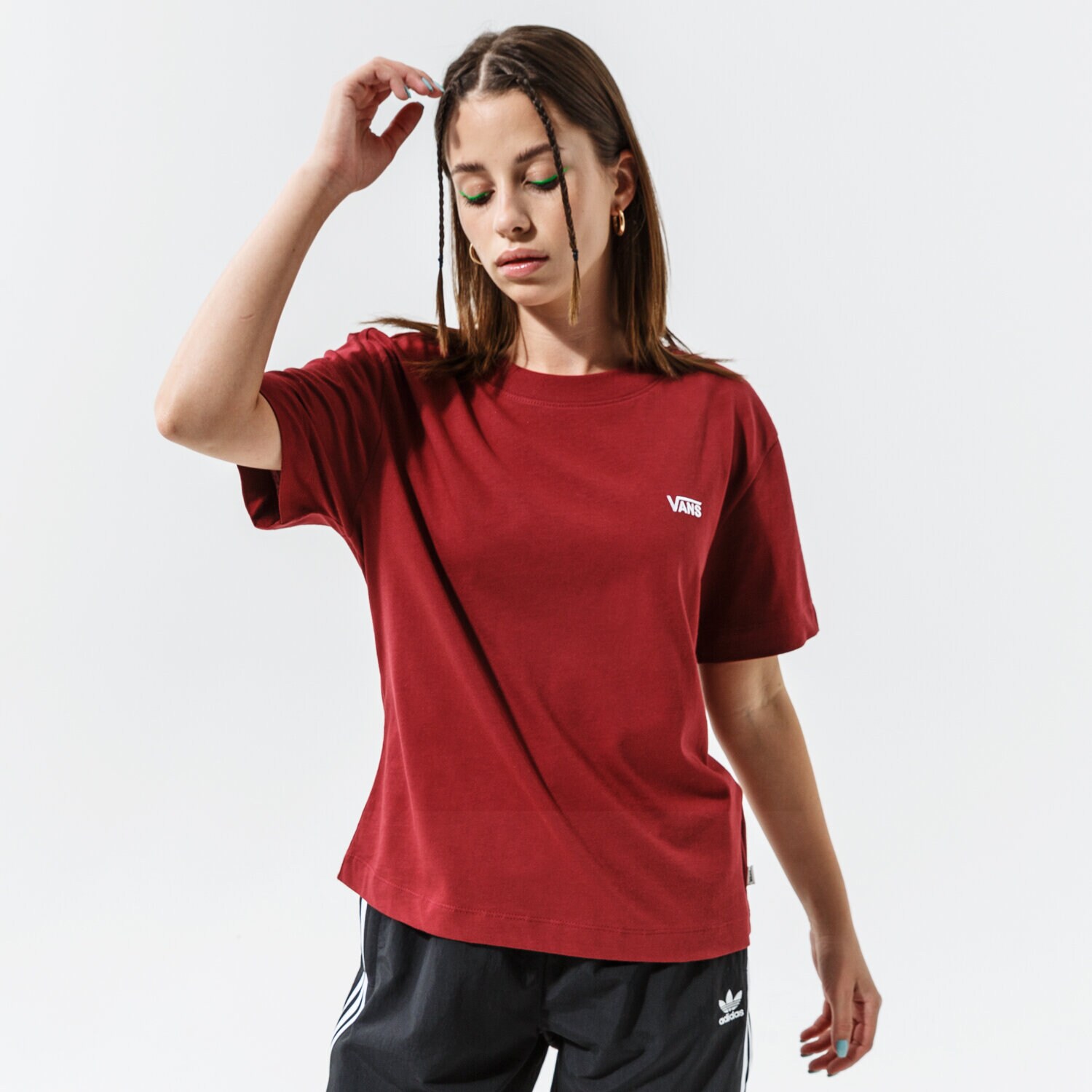 Femei tricou VANS TRICOU JUNIOR V BOXY VN0A4MFLZBS1 Bordo