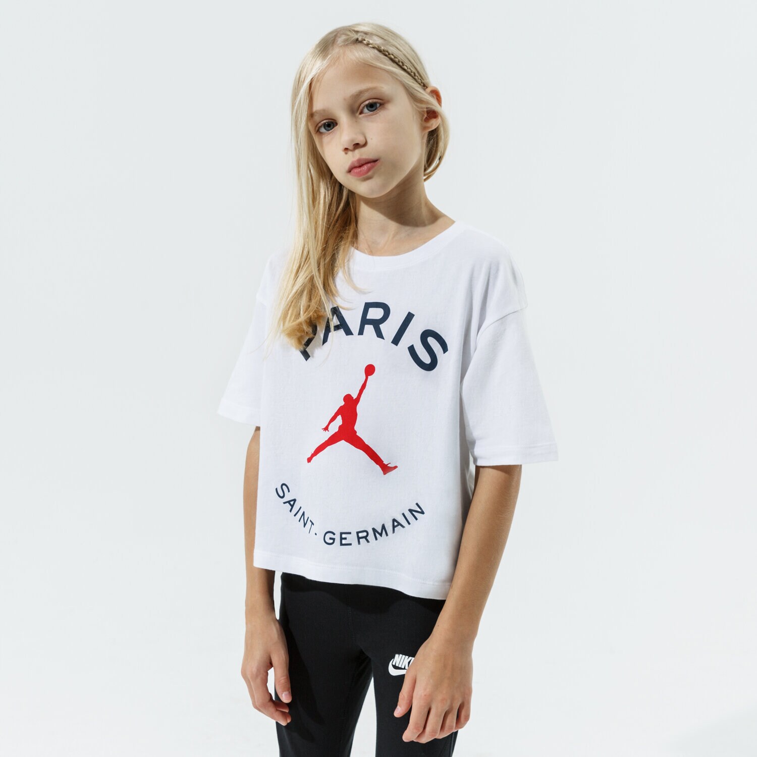 Copii tricou JORDAN TRICOU PSG BOXY TEE GIRL 4JA590-001 Alb