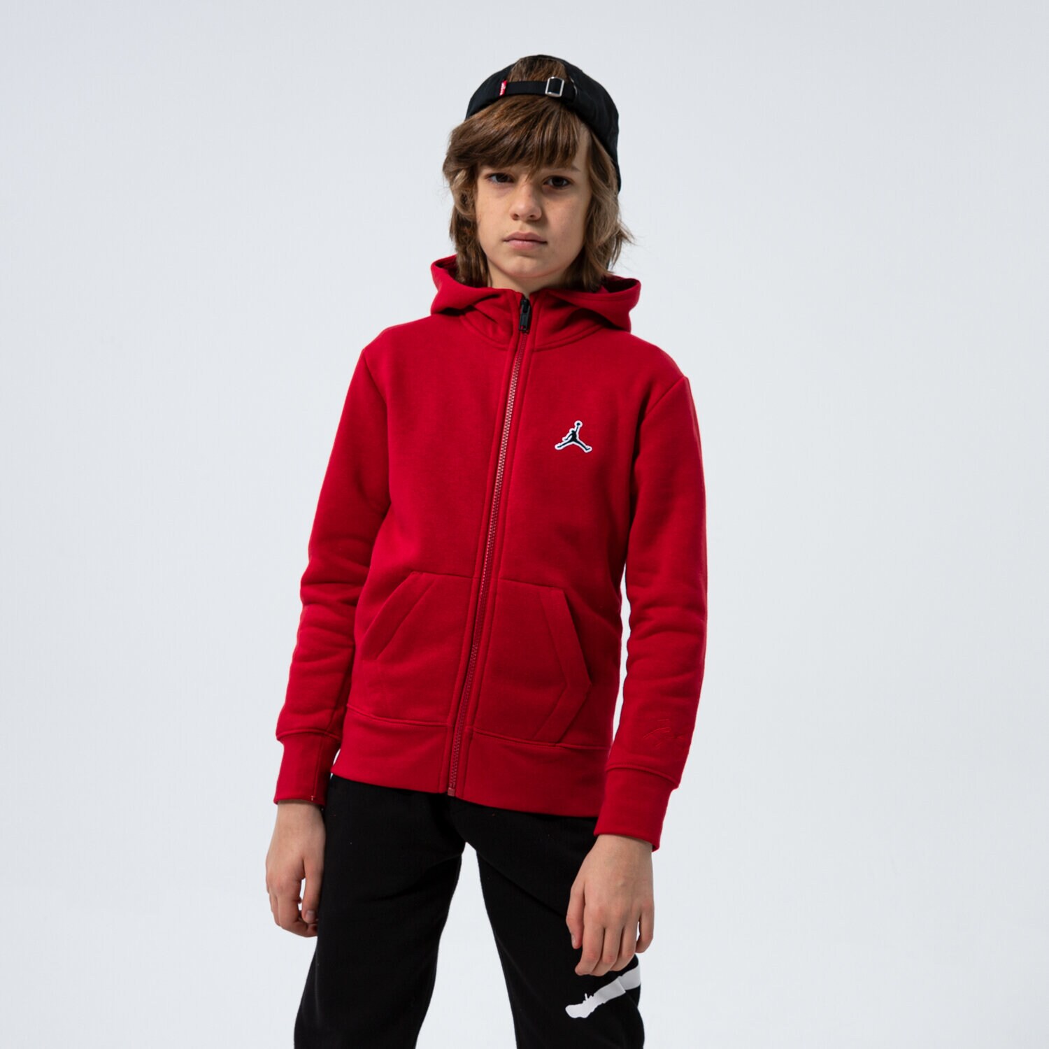 Copii bluză JORDAN BLUZĂ CU GLUGĂ FZ HOODIE BOY 95A714-R78 Roșu