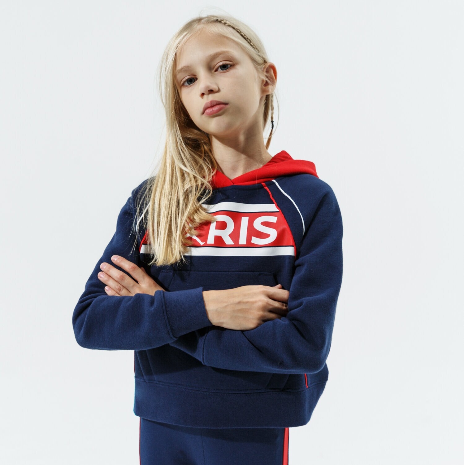Copii bluză JORDAN BLUZĂ CU GLUGĂ PARIS SAINT-GERMAIN PO GIRL 45A727-U90 Bleumarin