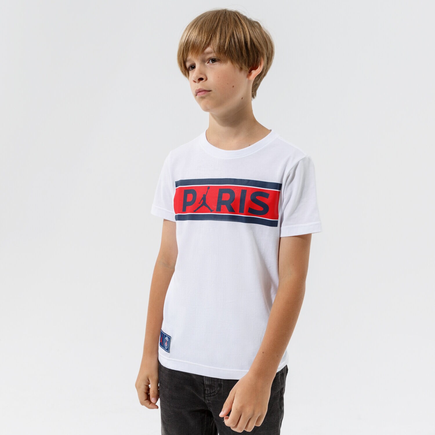 Copii tricou JORDAN TRICOU PSG BARS TEE GIRL 95A567-001 Alb