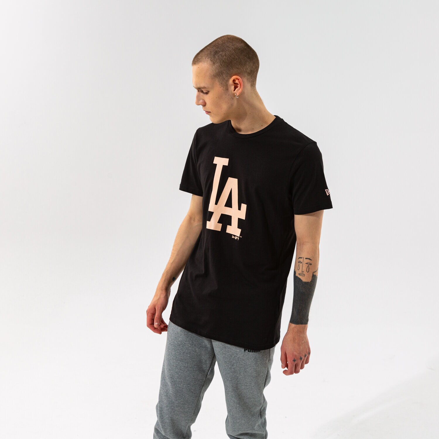Bărbați tricou NEW ERA TRICOU MLB SEASONAL TEAM LOGO TEE LOSDOD BLKBSK 12827231 Negru