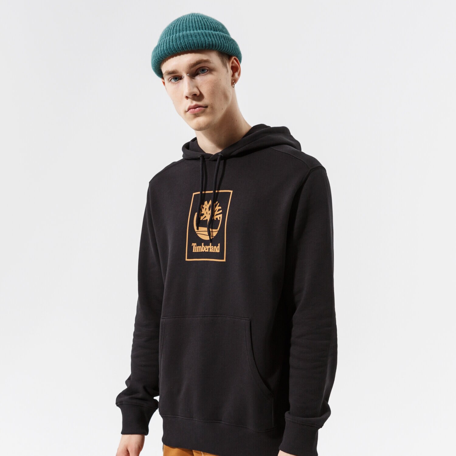 Bărbați bluză TIMBERLAND BLUZĂ CU GLUGĂ TREE LOGO HOODED BLACK TB0A5PHM0011 Negru