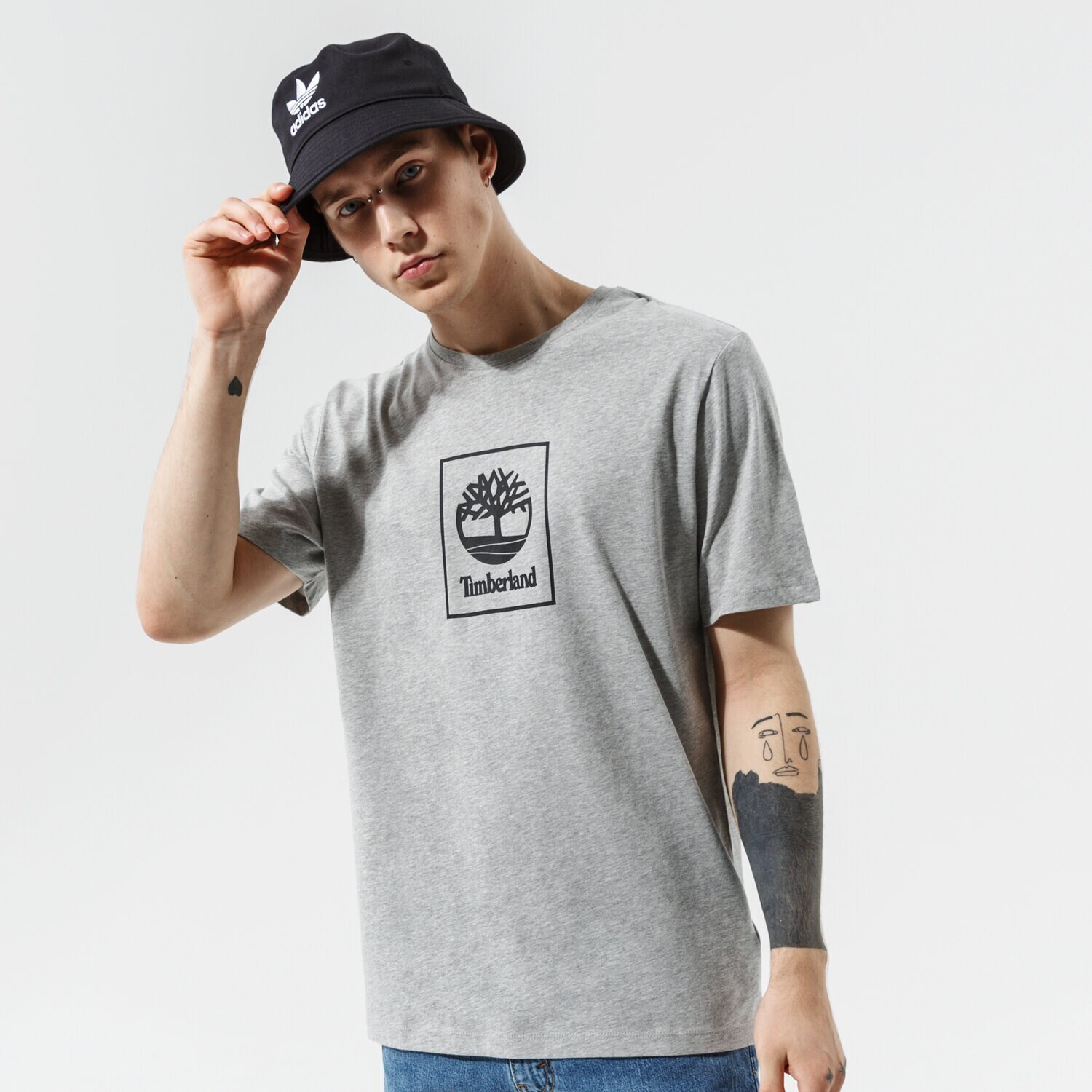 Bărbați tricou TIMBERLAND TRICOU TREE LOGO TEE MEDIUM GREY HEATHER TB0A5PJV0521 Gri