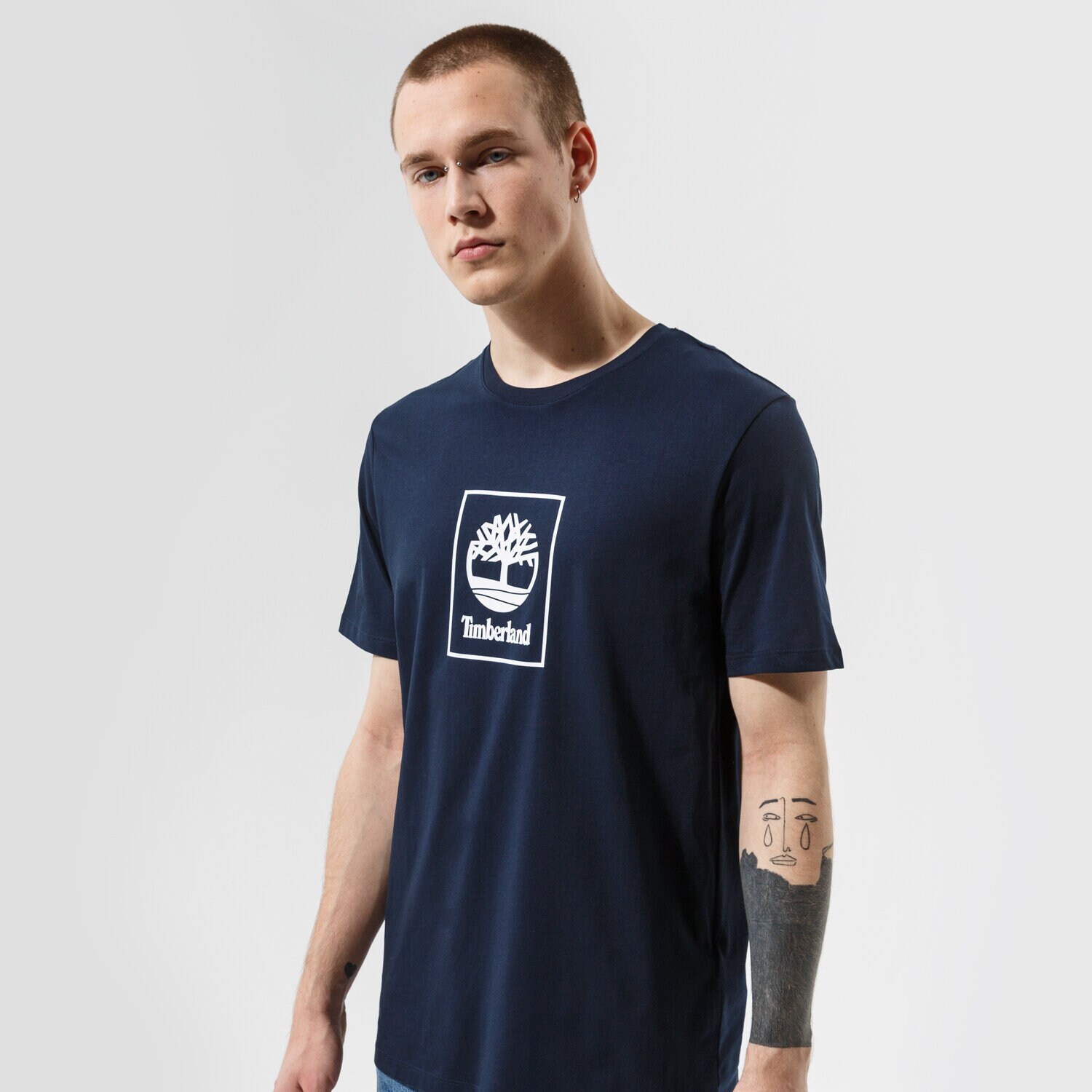 Bărbați tricou TIMBERLAND TRICOU TREE LOGO TEE DARK SAPPHIRE TB0A5PJV4331 Bleumarin