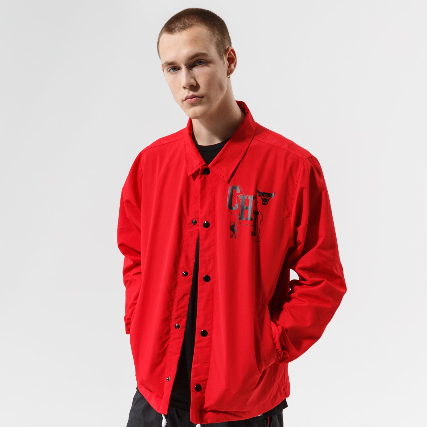 Bărbați jachetă NIKE JACHETĂ CHI M NK JKT COACHES CTS 75 NBA DB1433-657 Roșu