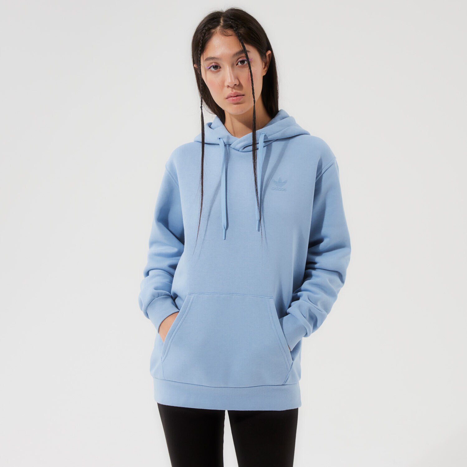 Femei bluză ADIDAS BLUZĂ CU GLUGĂ MM TREF FB OH H09143 Albastru