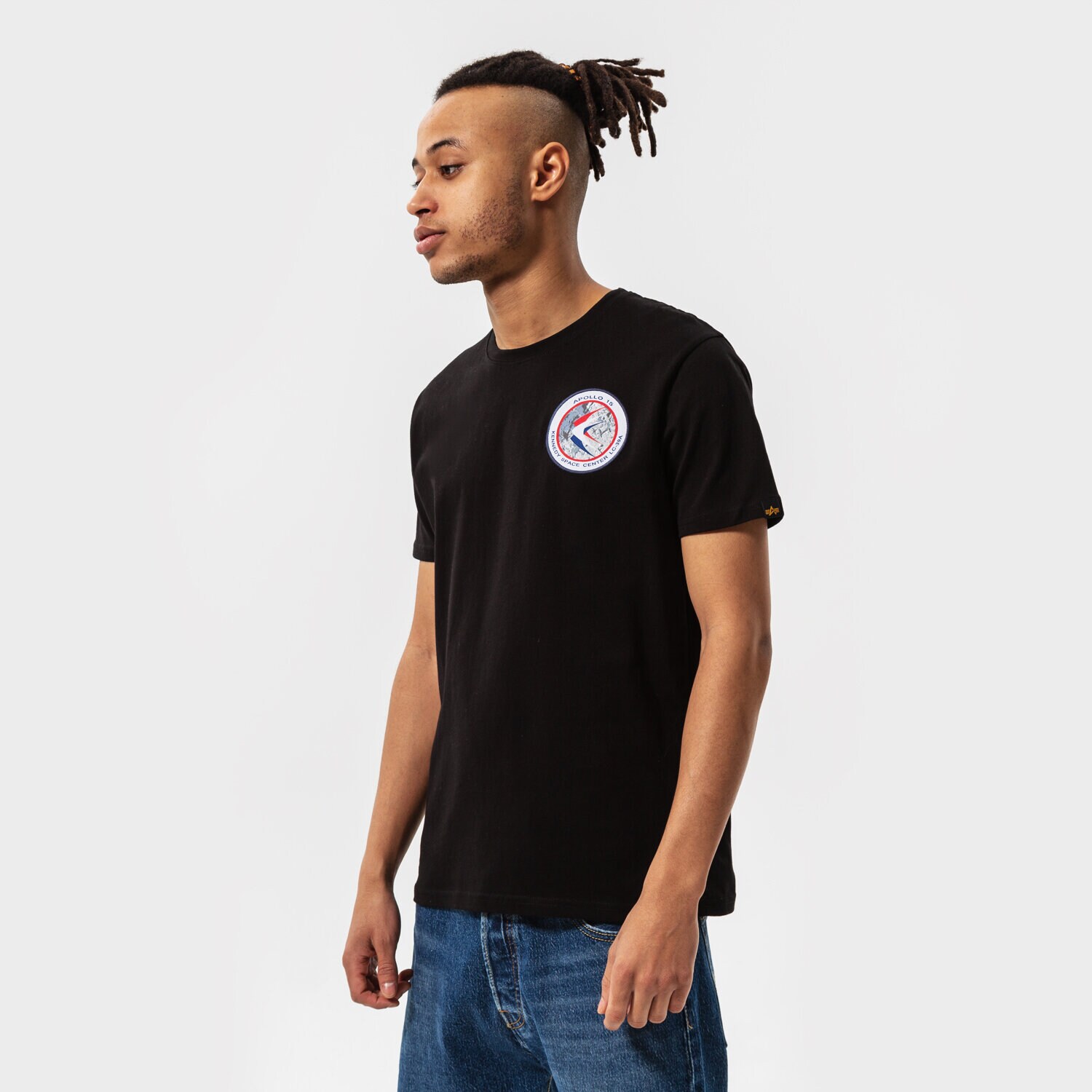 Bărbați tricou ALPHA INDUSTRIES TRICOU APOLLO 15 T 19850103 Negru