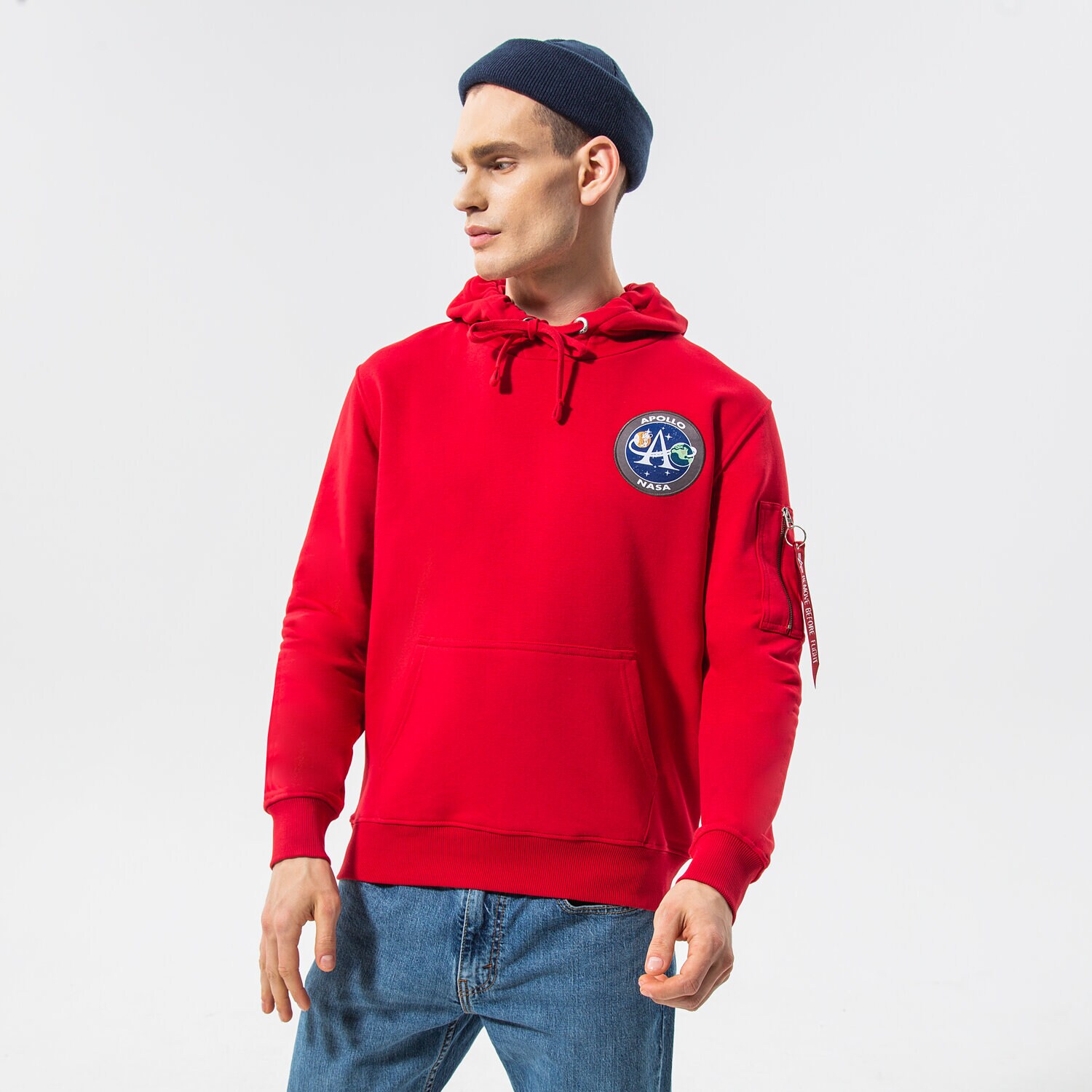 Bărbați bluză ALPHA INDUSTRIES BLUZĂ CU GLUGĂ APOLLO MISSION HOODY 106338328 Violet