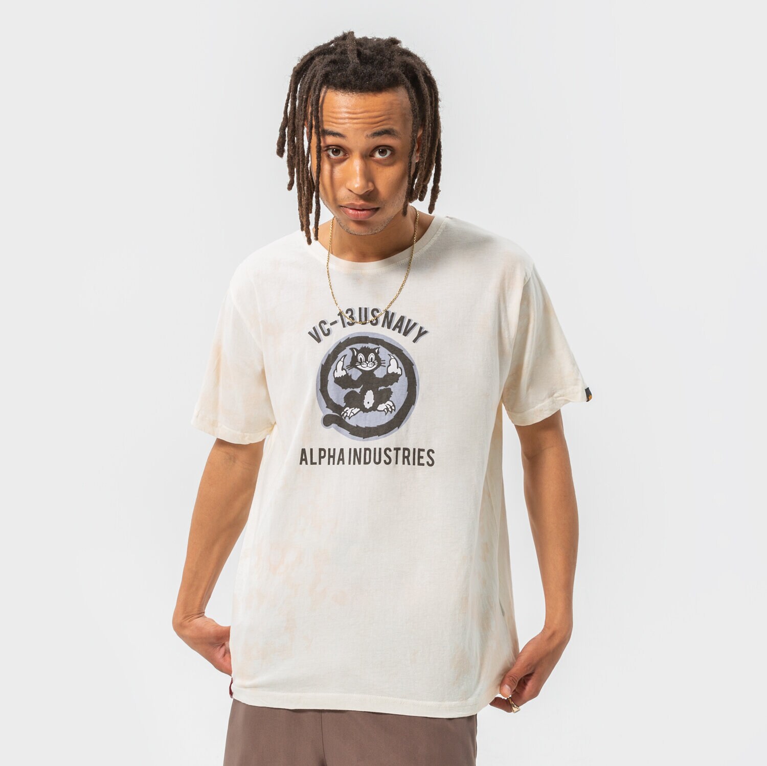 Bărbați tricou ALPHA INDUSTRIES TRICOU USN CAT T 106517300 Alb