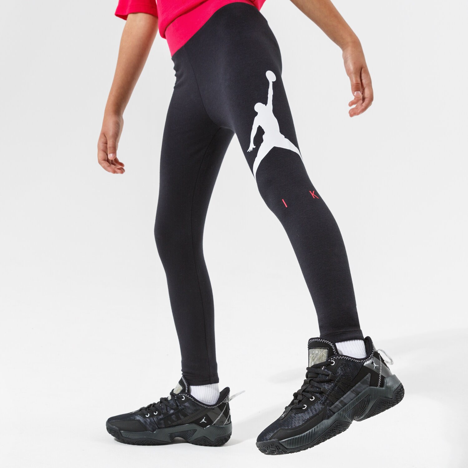 Pantaloni pentru copii JORDAN COLANȚI JUMPMAN BY NIKE LEGGING GIRL 45A762-023 Negru
