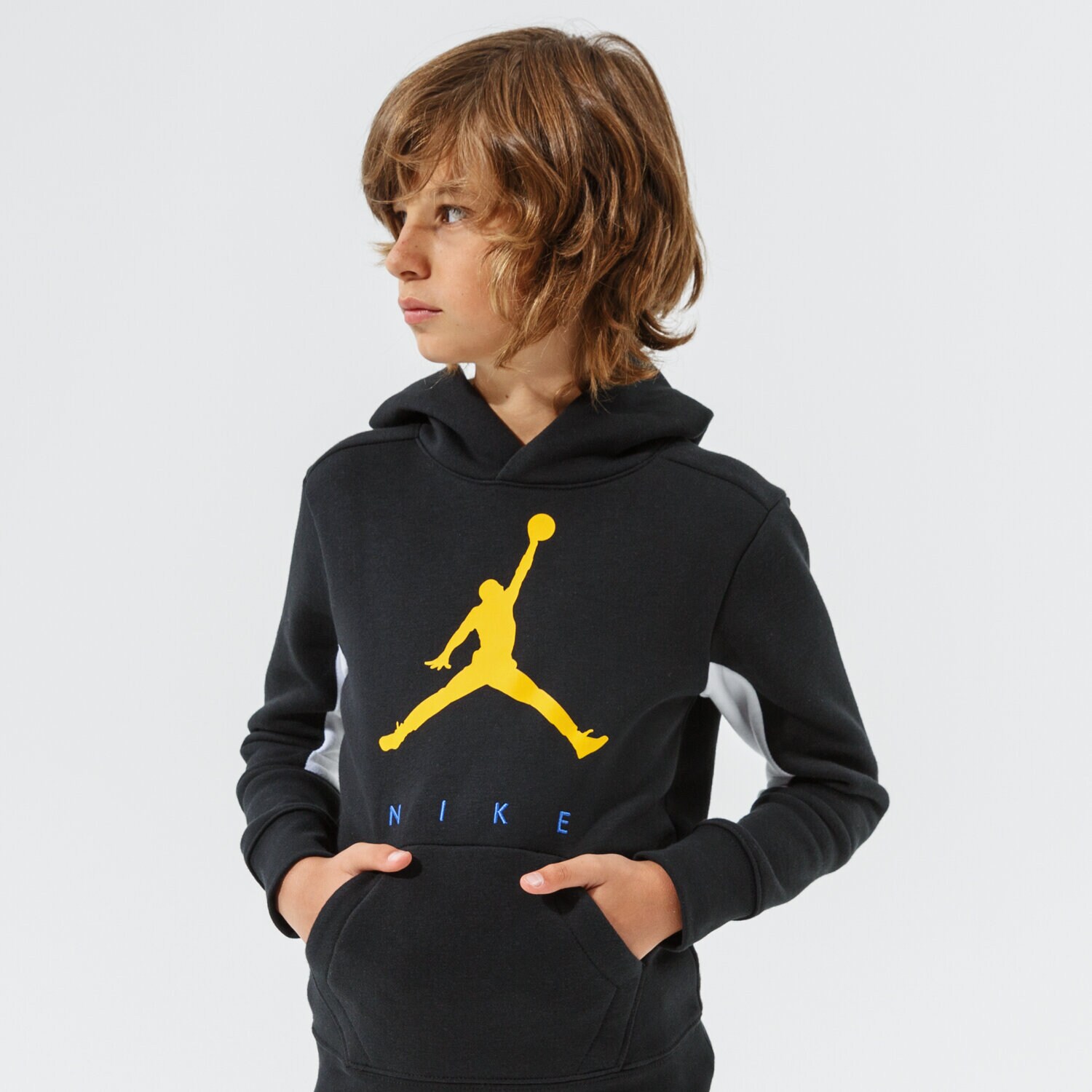 Copii bluză JORDAN BLUZĂ CU GLUGĂ JUMPMAN BY NIKE PO BOY 95A675-023 Negru