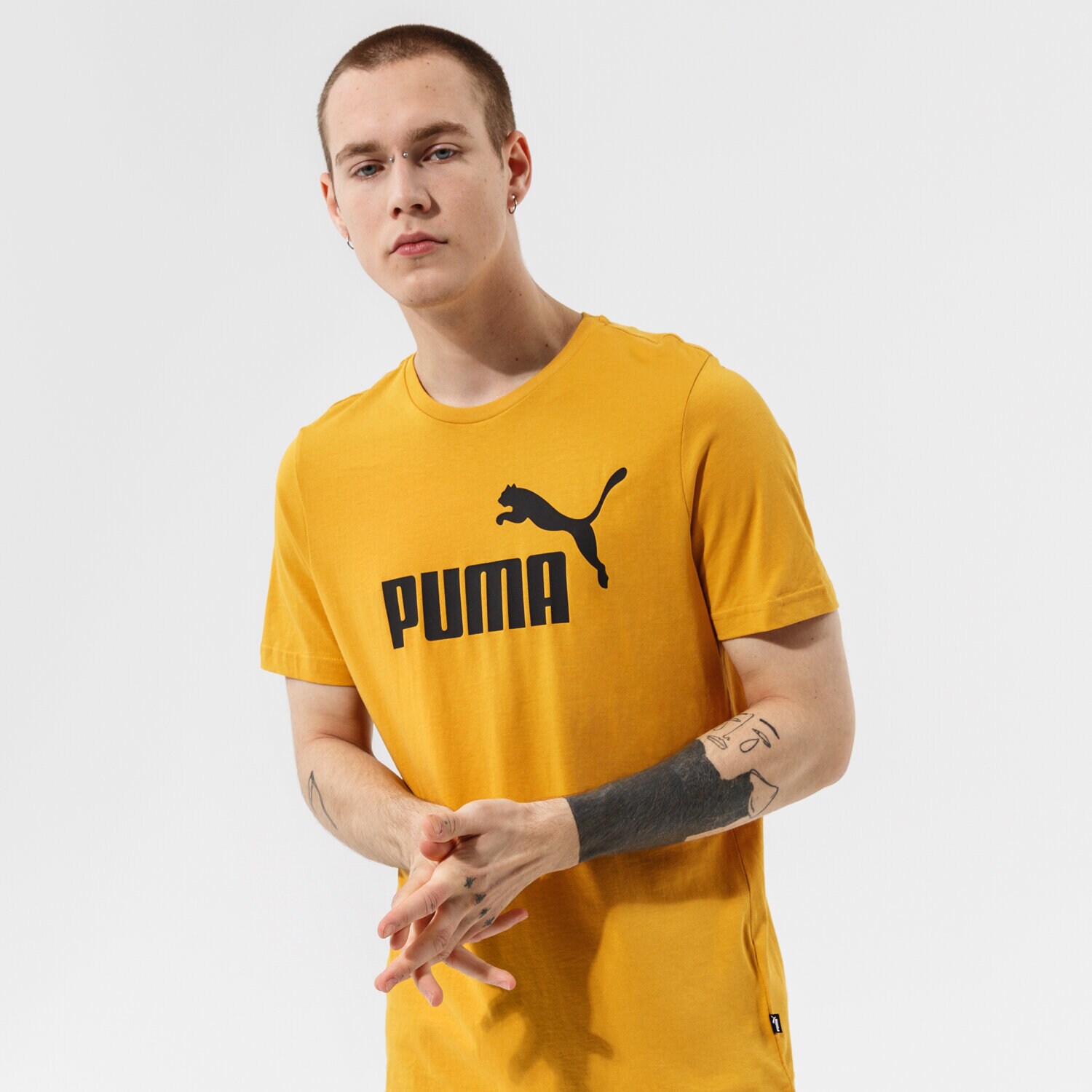 Bărbați tricou PUMA TRICOU ESS LOGO TEE (S) - MINERAL YELLOW 58666737 Galben