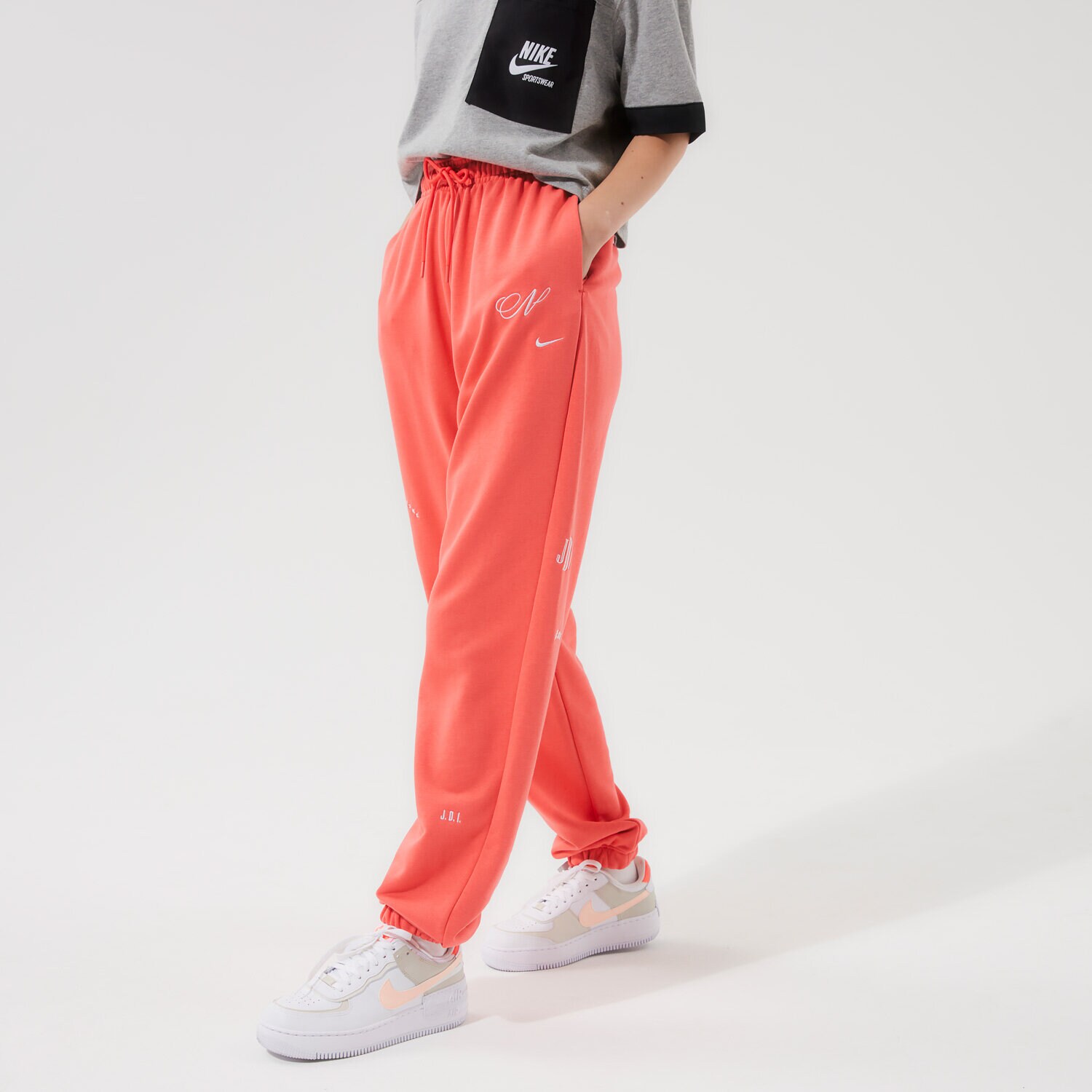 Femei pantaloni NIKE PANTALONI W NSW ICN CLSH FLC GX HR JGGR DD5042-814 corai