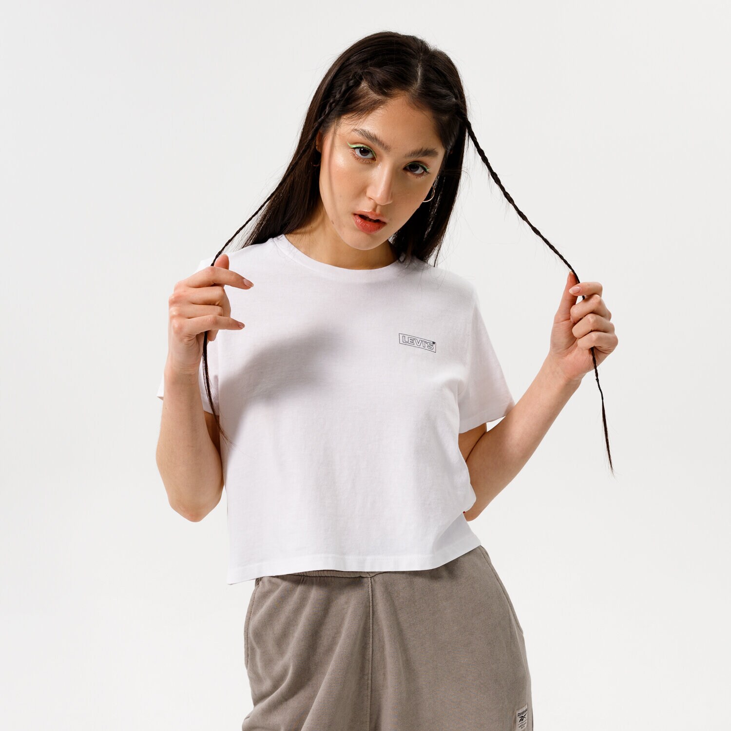 Femei tricou LEVI'S TRICOU CROPPED JORDIE TEE A0785-0019 Alb