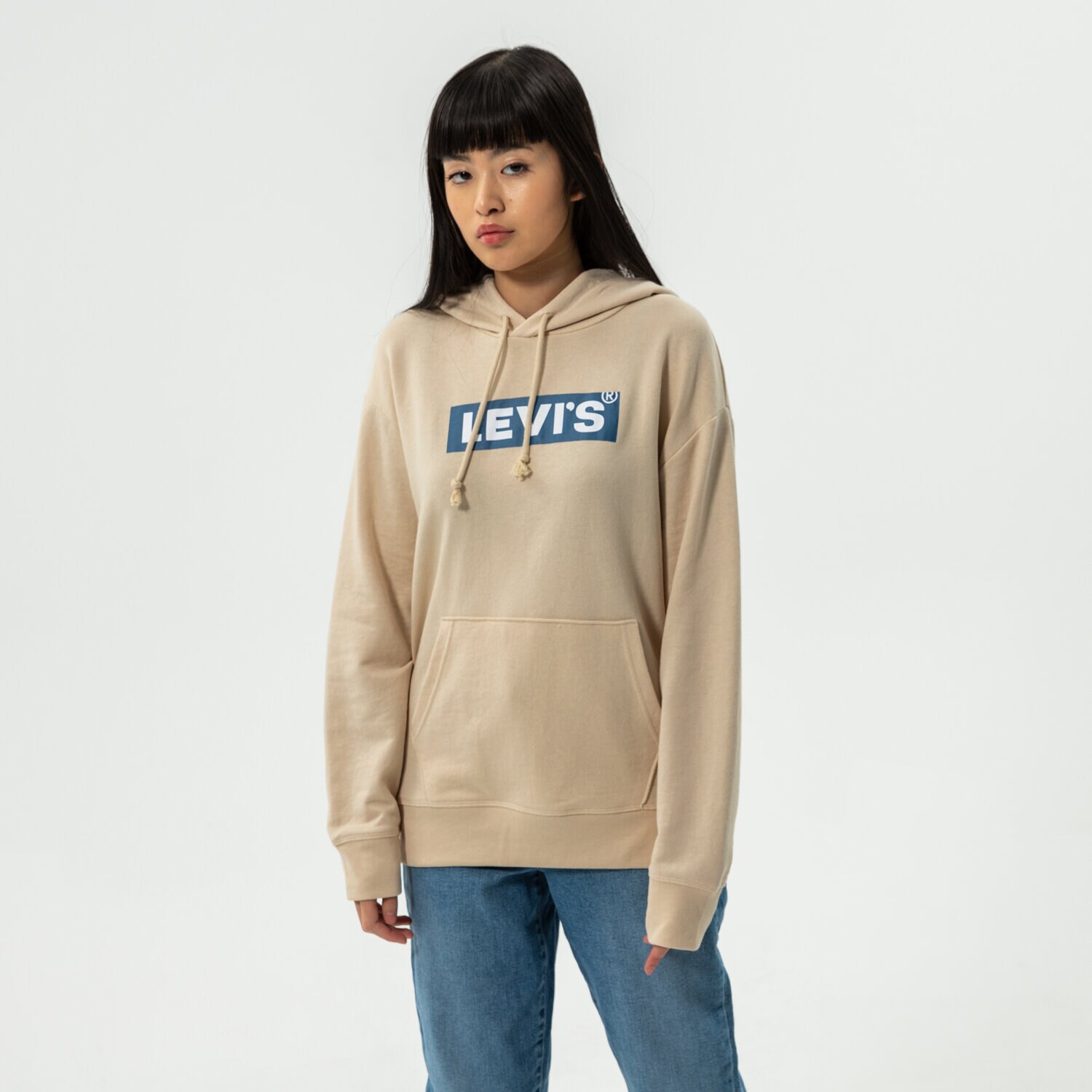 Femei bluză LEVI'S BLUZĂ CU GLUGĂ GRAPHIC STANDARD HOODIE 18487-0115 Bej
