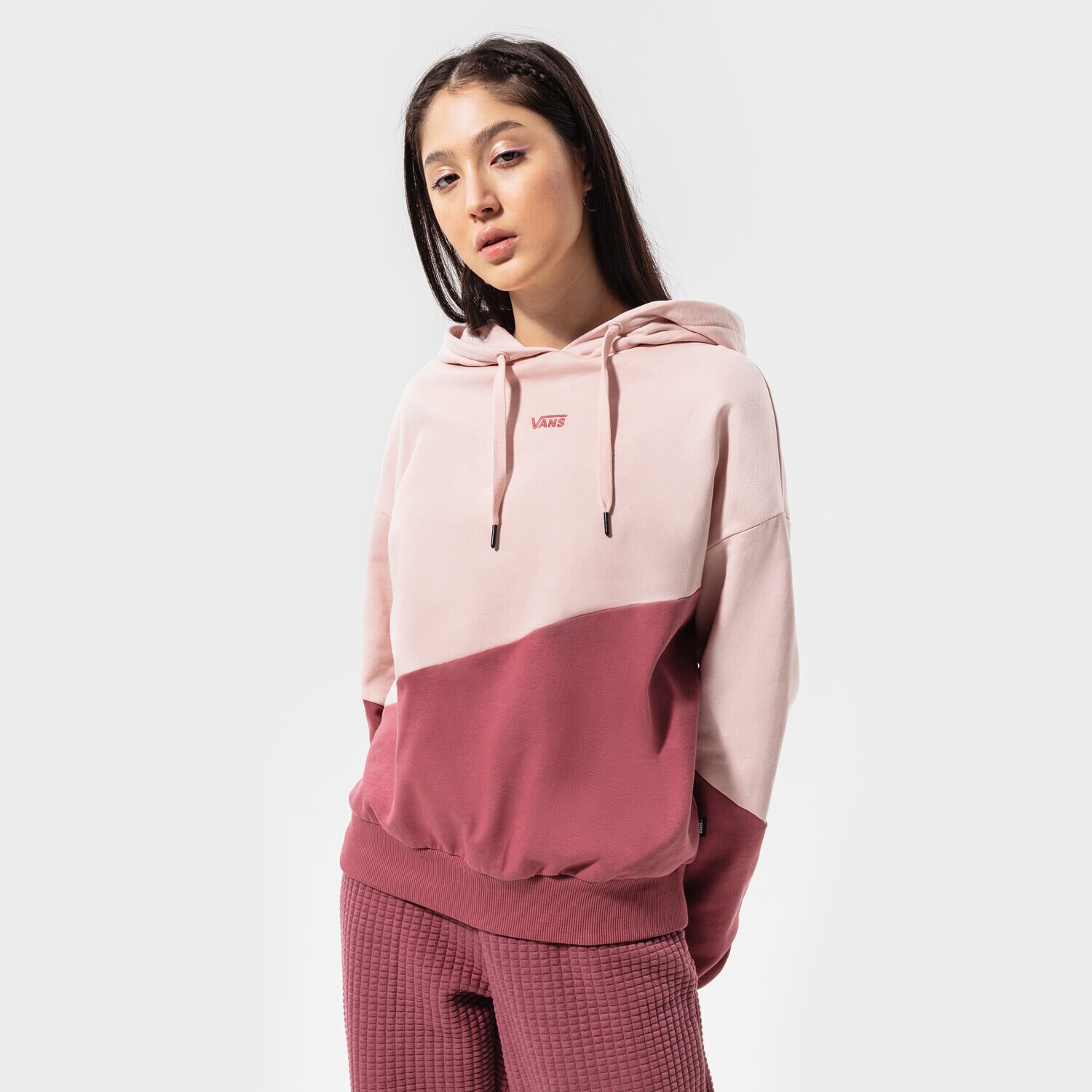 Femei bluză VANS BLUZĂ CU GLUGĂ BLOCKED OFF HOODIE VN0A5LKKYRR1 Roz