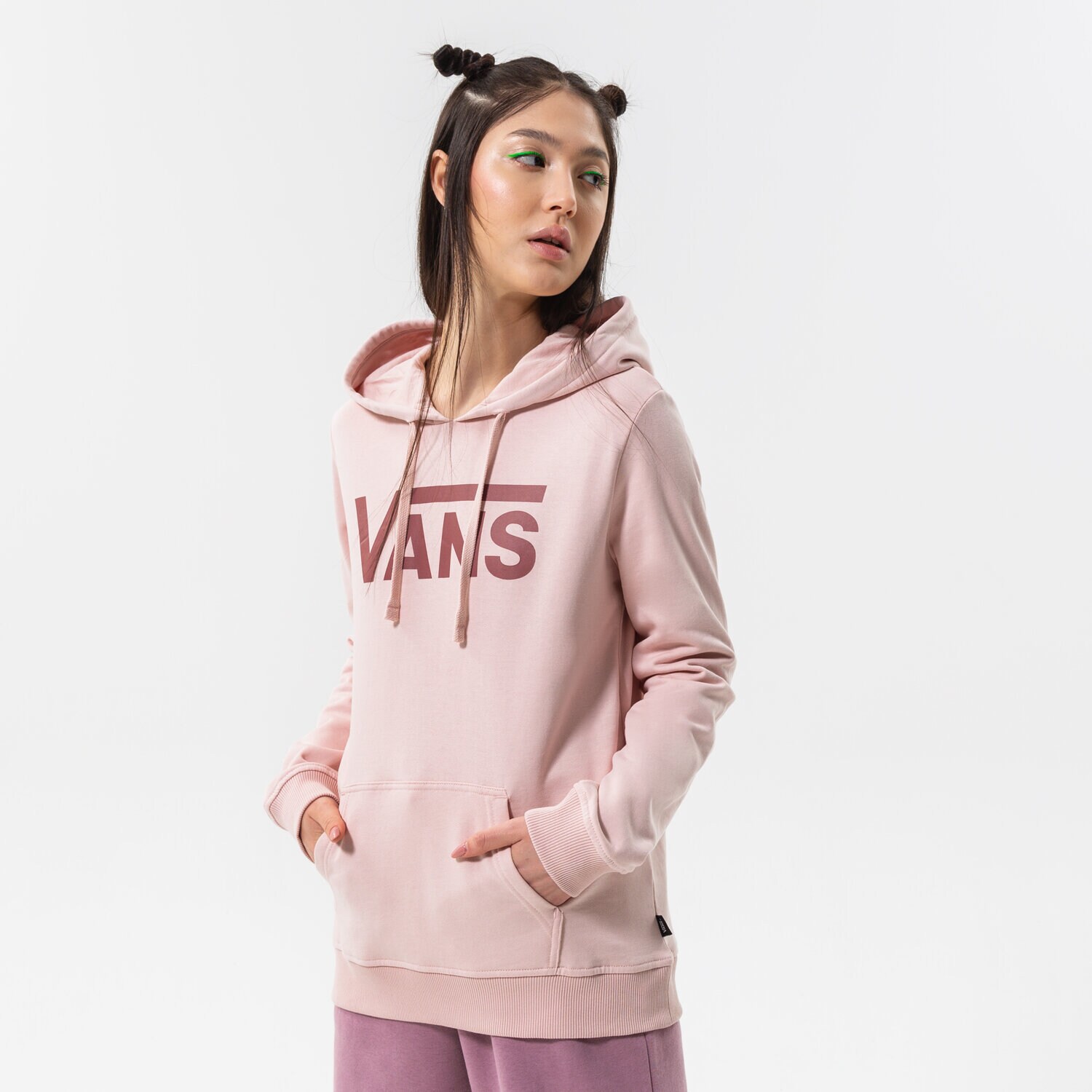Femei bluză VANS BLUZĂ CU GLUGĂ WM CLASSIC V II HOODIE VN0A53OVYRR1 Roz